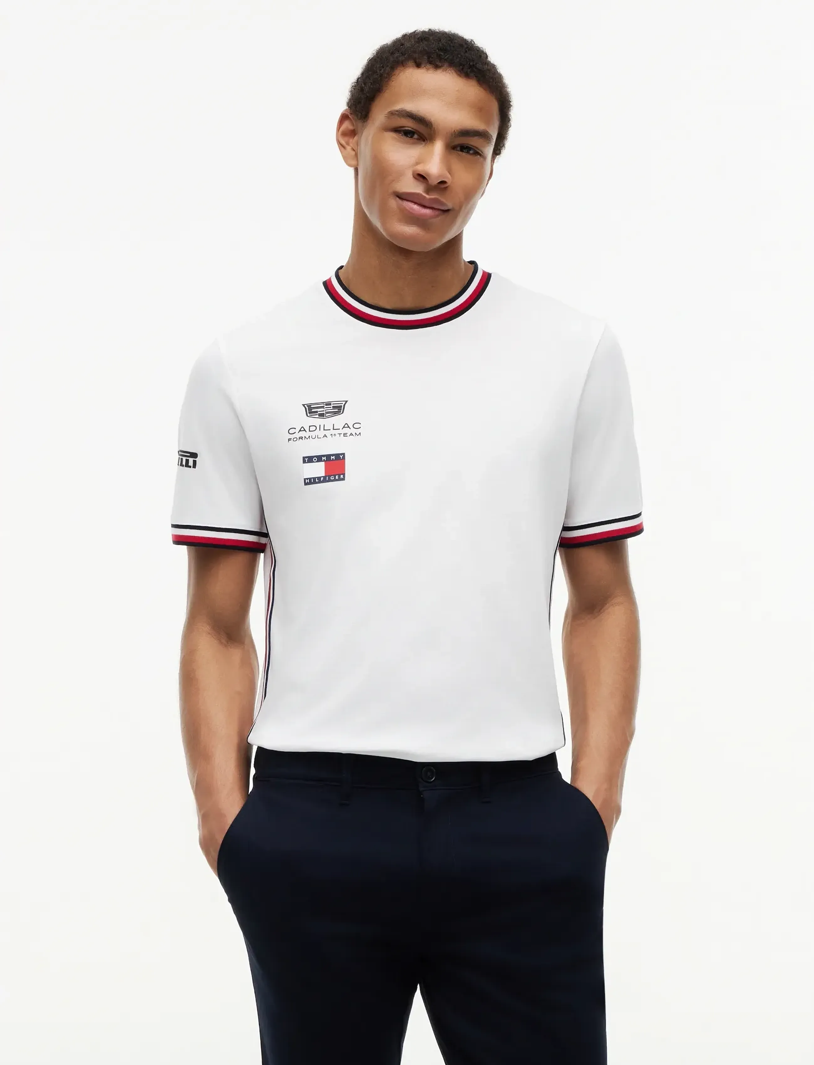 Tommy Hilfiger Th X Cf1 Replica Tee, Mænd, Replika T-Shirt, Hvid, Str: XL