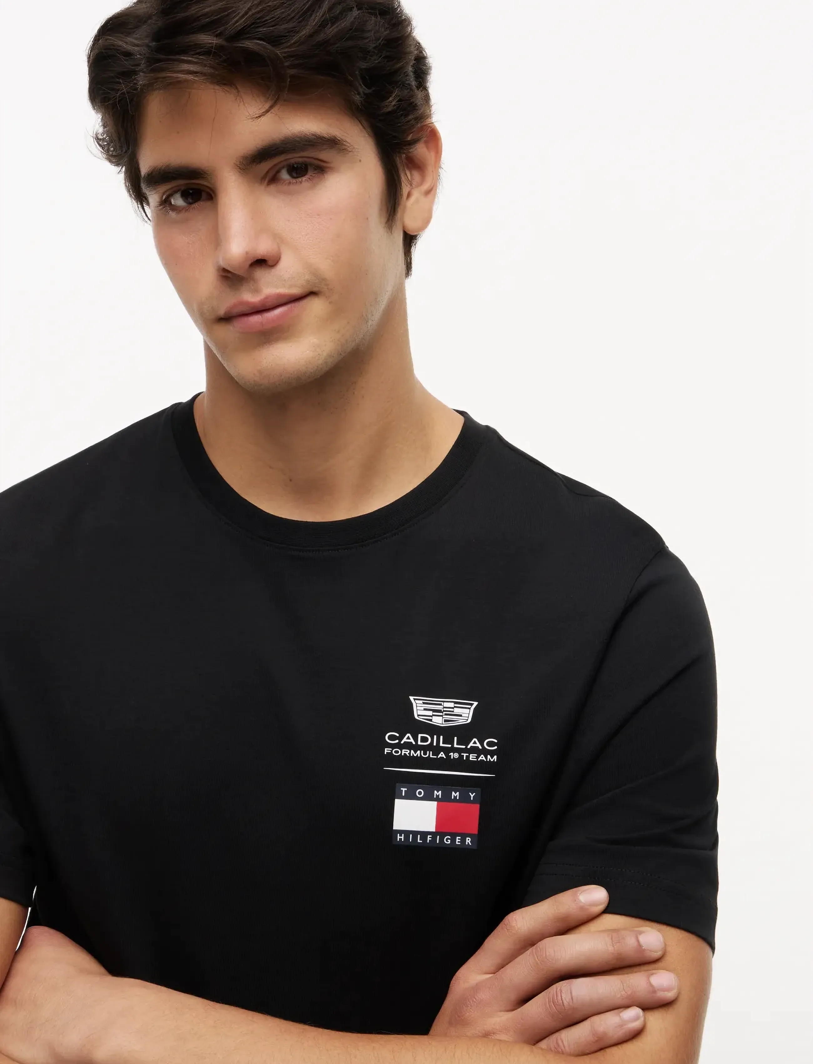 Tommy Hilfiger TH X CF1 LOGO TEE - Kleidung - BLACK / grey