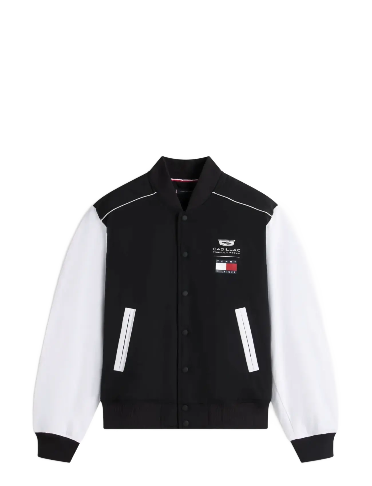 Tommy Hilfiger TH X CF1 SCRIPT VARSITY JACKET - Fall jackets - BLACK   WHITE / black