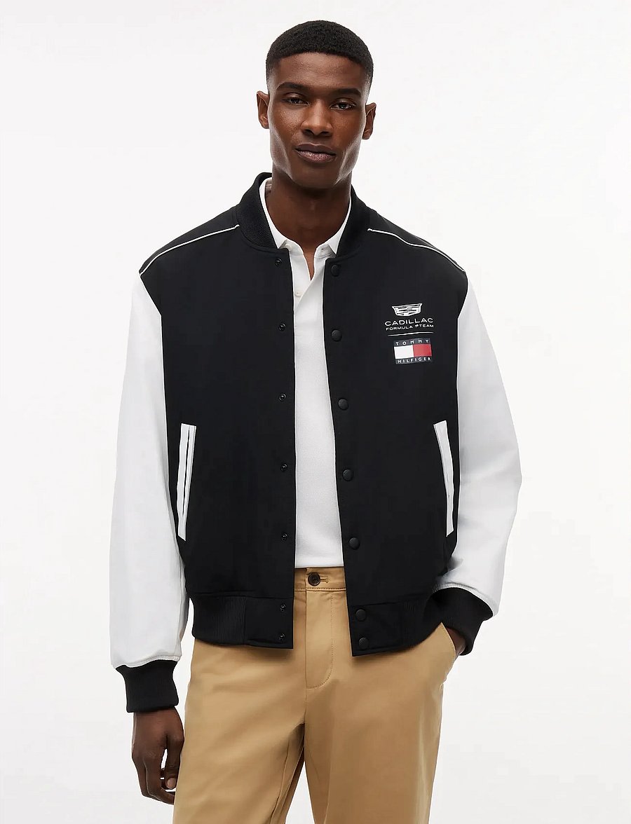 Tommy Hilfiger - TH X CF1 SCRIPT VARSITY JACKET - kolledžijakid - black white - 0