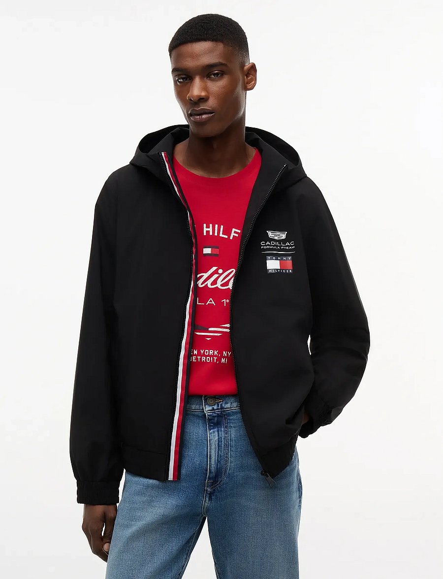 Tommy Hilfiger - TH X CF1 SCRIPT WINDBREAKER - sügisjoped - black - 2