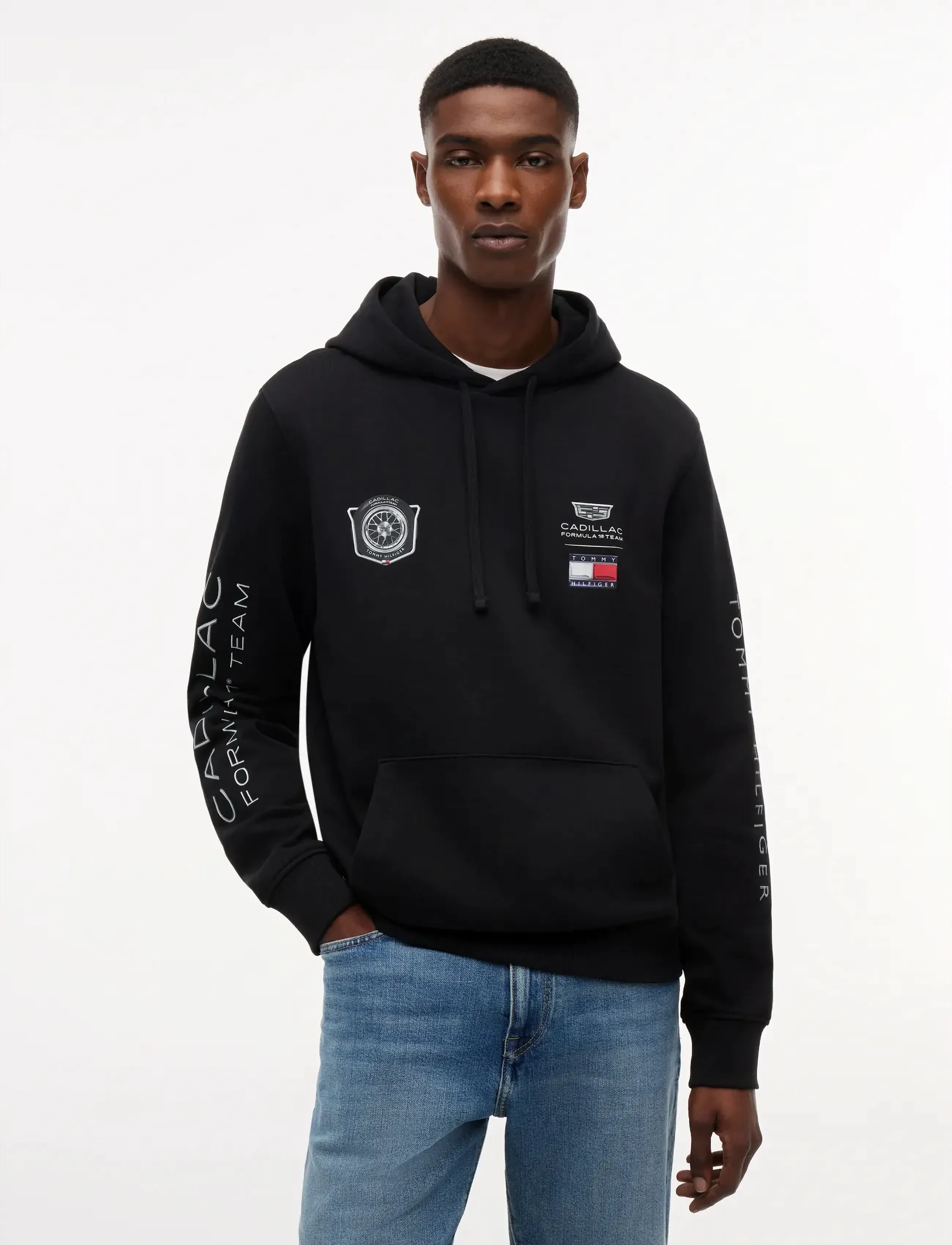 Tommy Hilfiger TH X CF1 RACING GRAPHIC HOODIE - Sweatshirts - BLACK / black