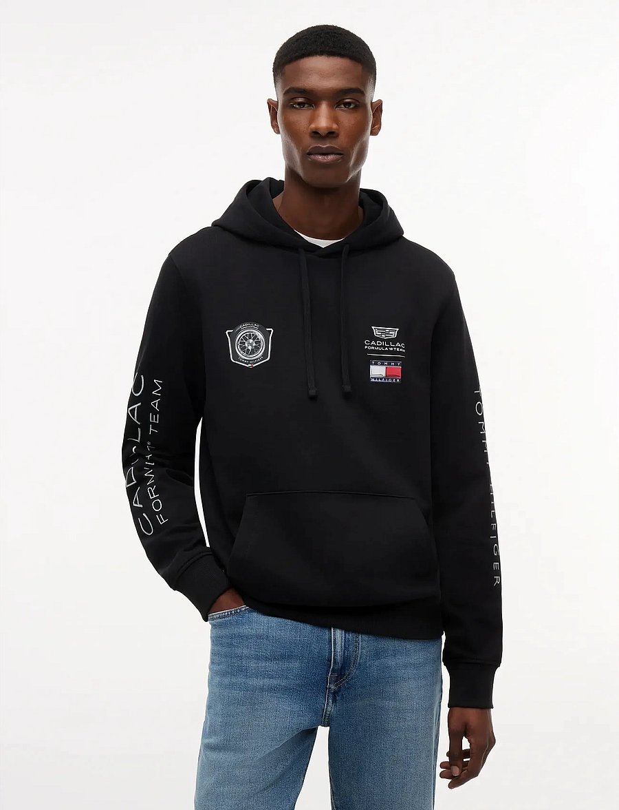 Tommy Hilfiger - TH X CF1 RACING GRAPHIC HOODIE - hættetrøjer - black - 0