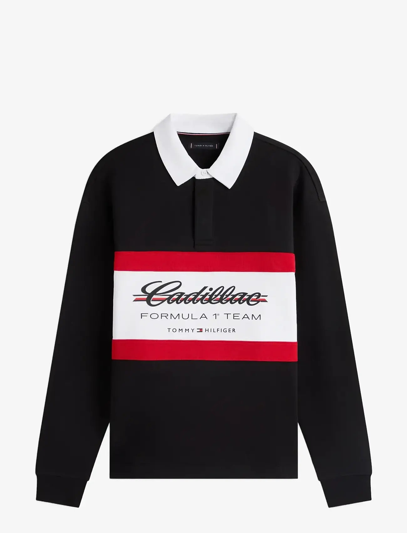 Tommy Hilfiger - TH X CF1 PANELLED SCRIPT RUGBY - langærmede poloer - black - 1