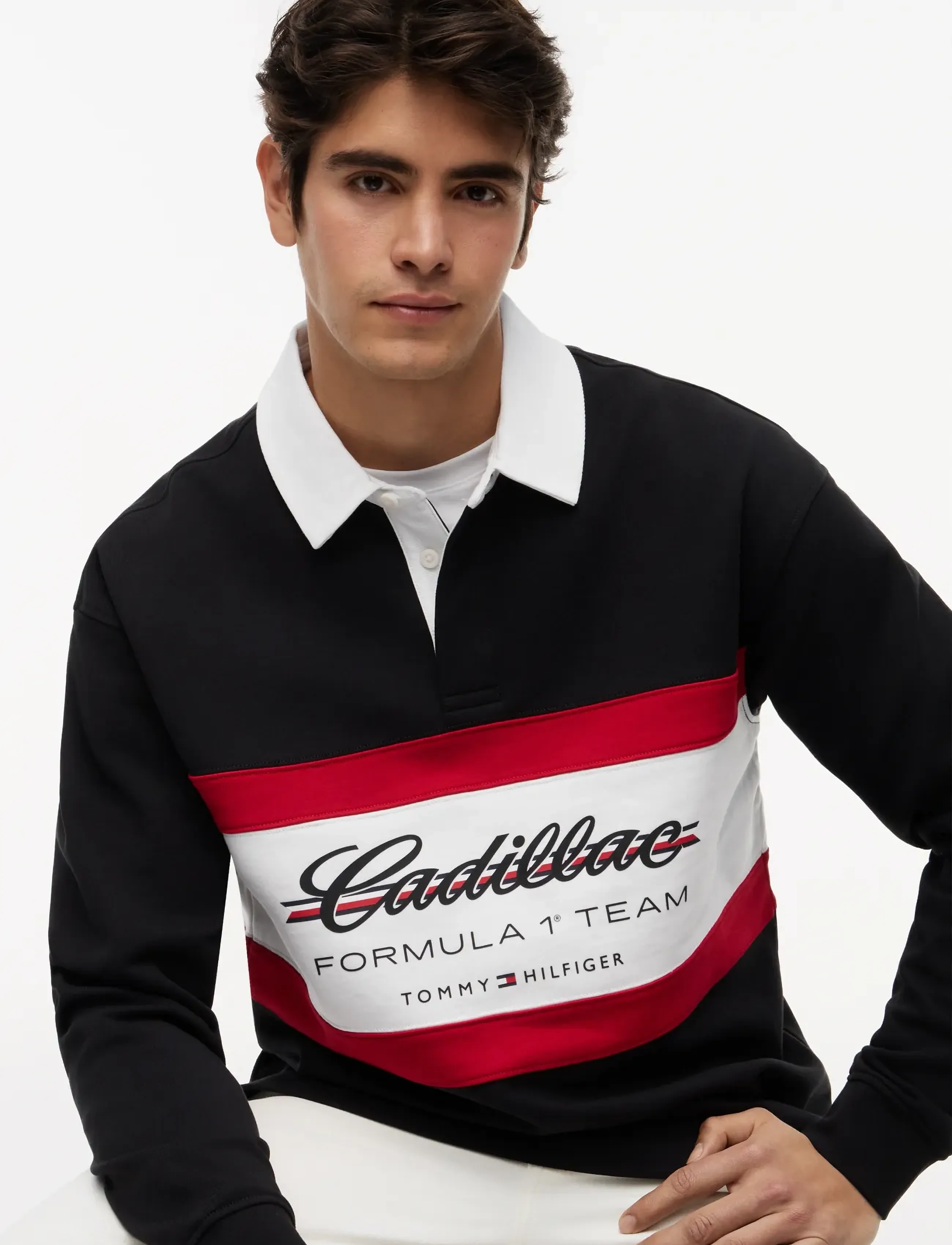 Tommy Hilfiger - TH X CF1 PANELLED SCRIPT RUGBY - langärmelig - black - 3