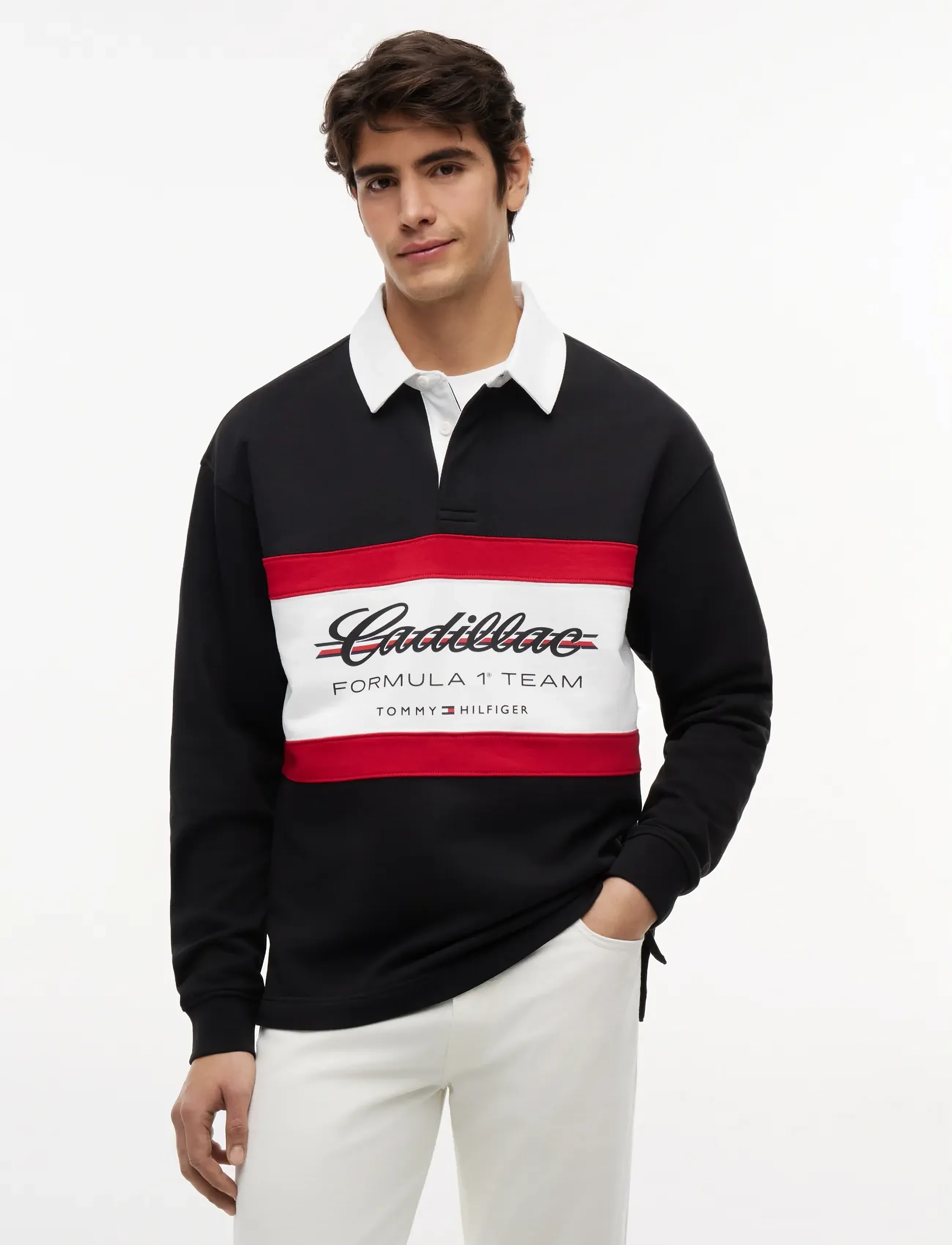 Tommy Hilfiger - TH X CF1 PANELLED SCRIPT RUGBY - langärmelig - black - 4