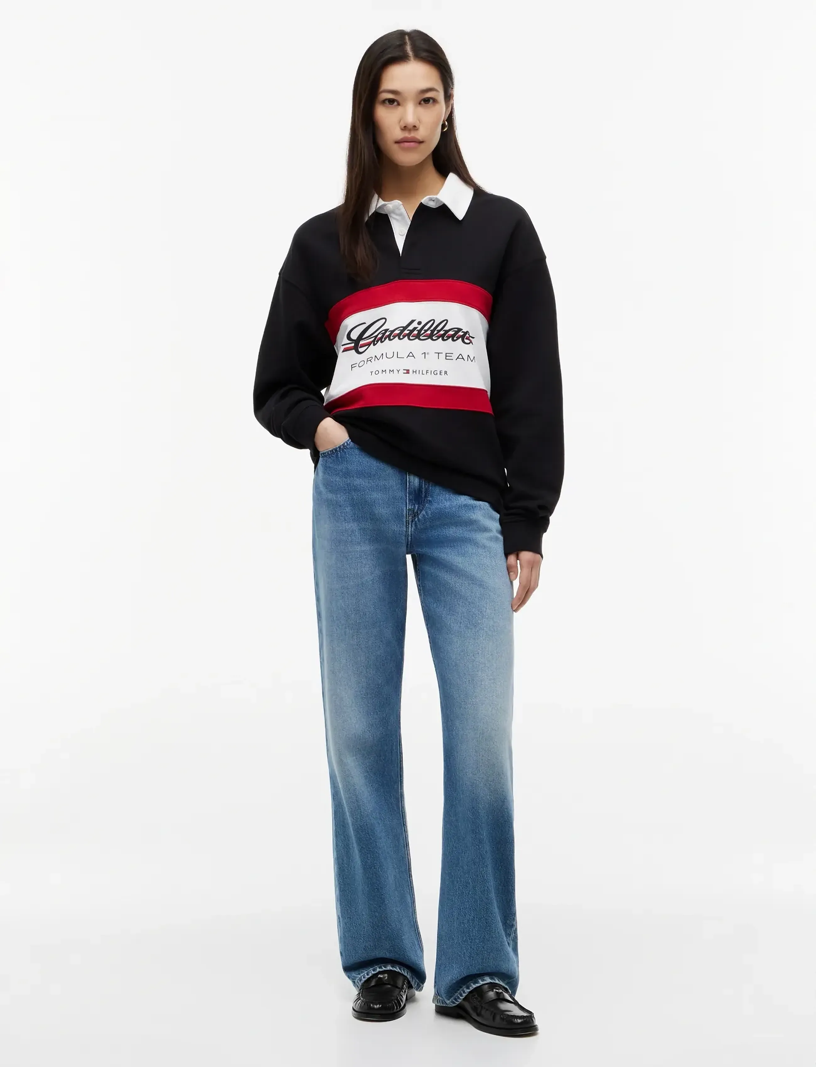 TOMMY HILFIGER Th X Cf1 Panelled Script Rugby långärmade t-shirts herr – bild 5