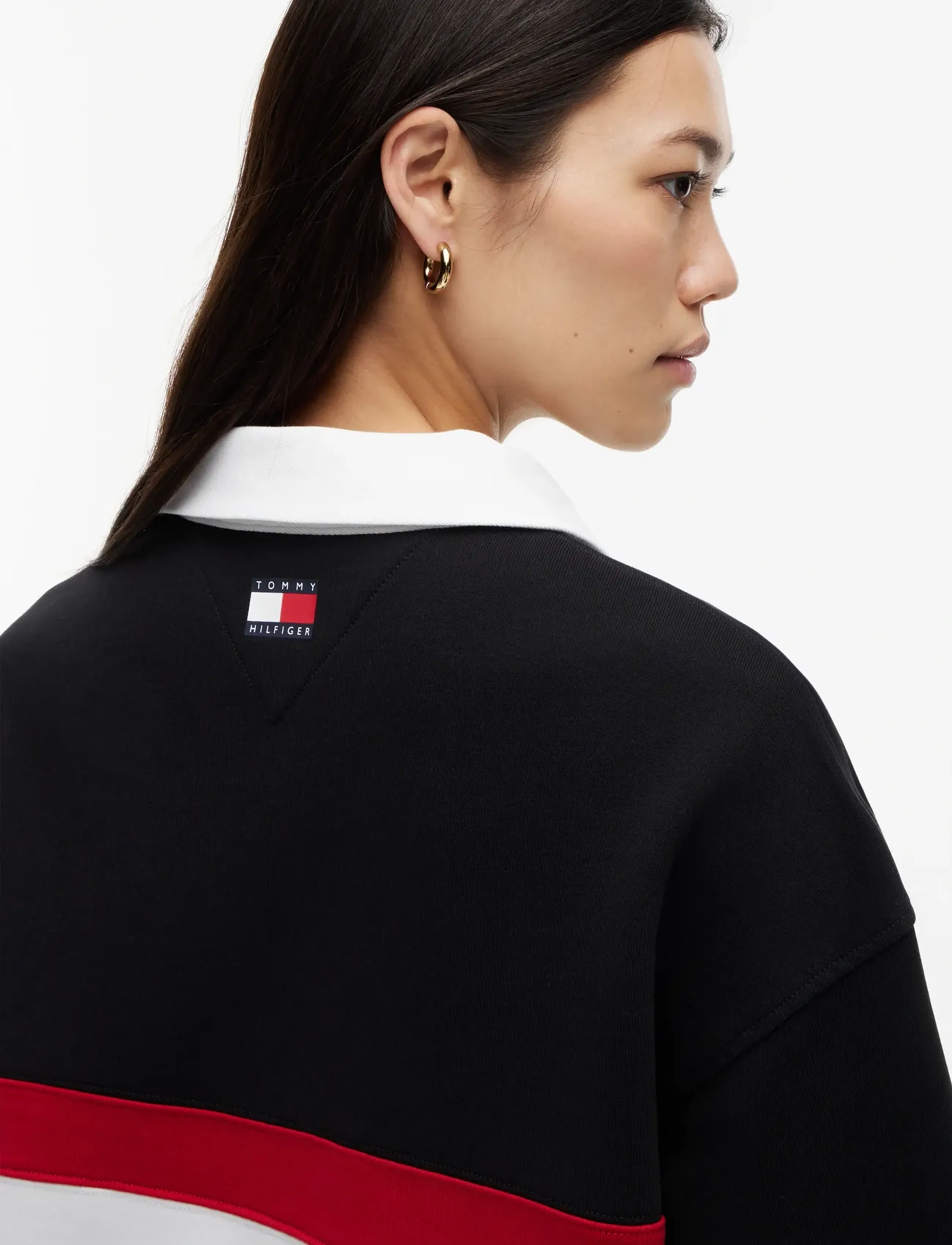TOMMY HILFIGER Th X Cf1 Panelled Script Rugby långärmade t-shirts herr – bild 8