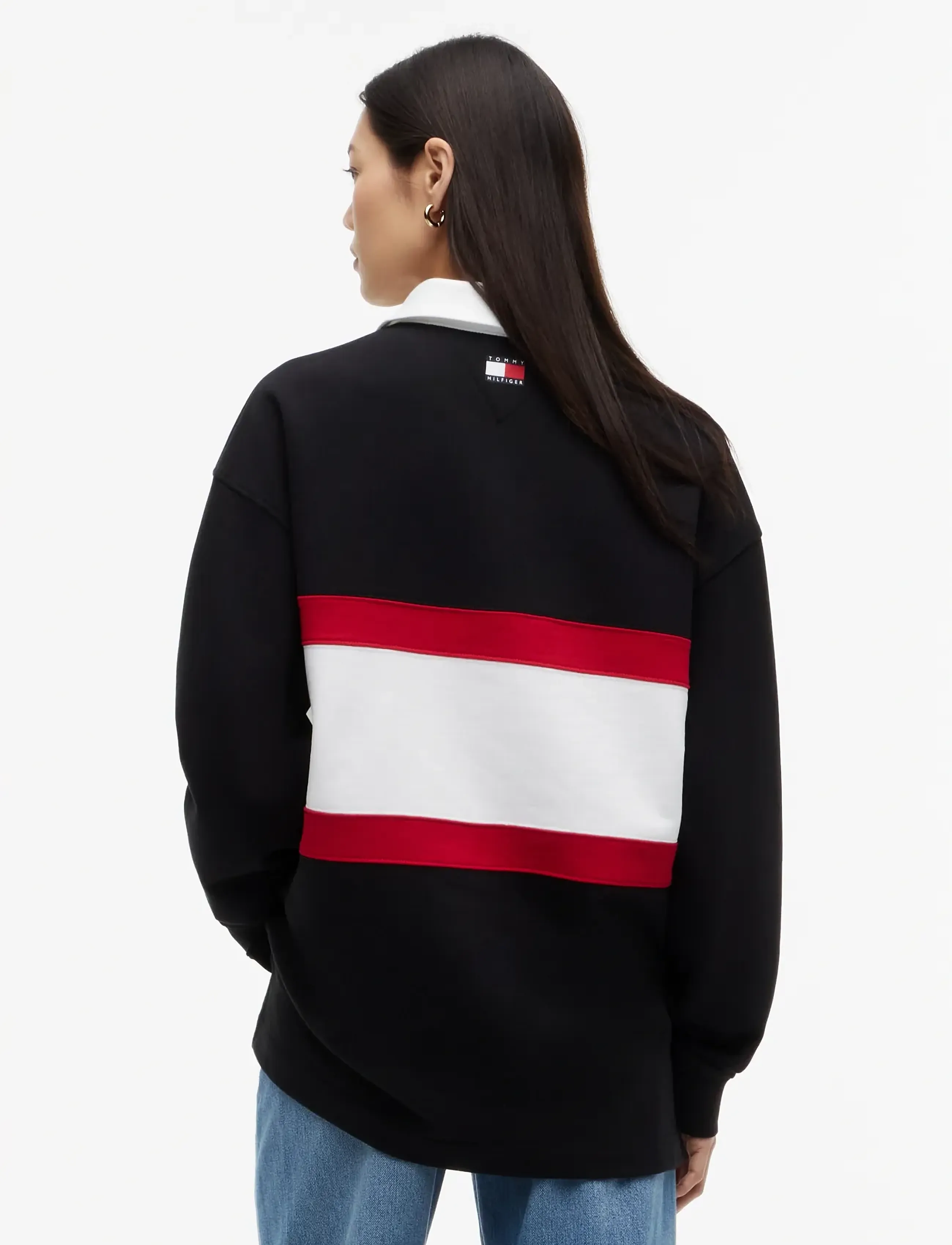 TOMMY HILFIGER Th X Cf1 Panelled Script Rugby långärmade t-shirts herr – bild 9
