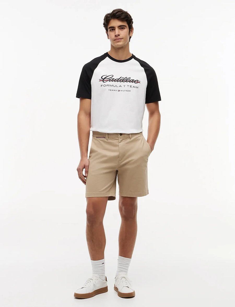 Tommy Hilfiger - TH X CF1 SCRIPT RAGLAN TEE - lühikeste varrukatega t-särgid - white black - 4