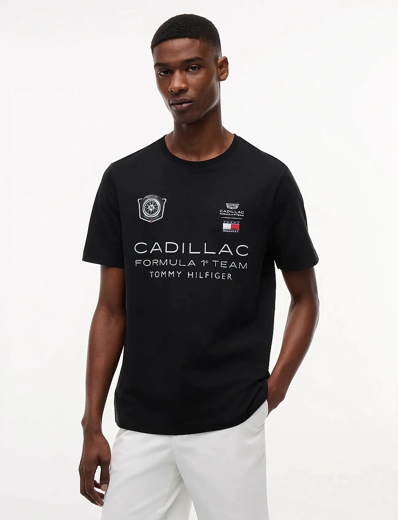 Tommy Hilfiger - TH X CF1 RACING GRAPHIC TEE - kurzärmelig - black - 0