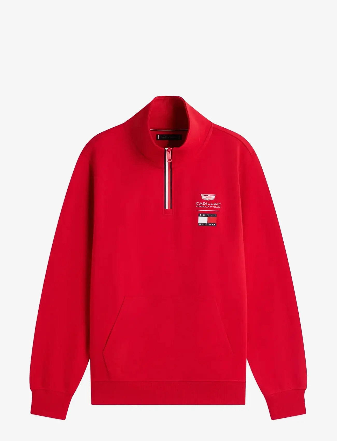 Tommy Hilfiger - TH X CF1 LOGO HALF ZIP - sweatshirts - red - 1