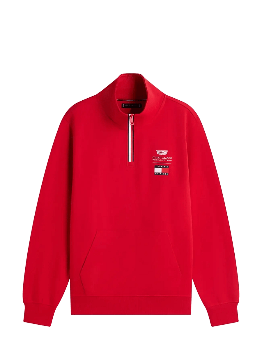 Tommy Hilfiger - TH X CF1 LOGO HALF ZIP - shoppa efter tillfälle - red - 1