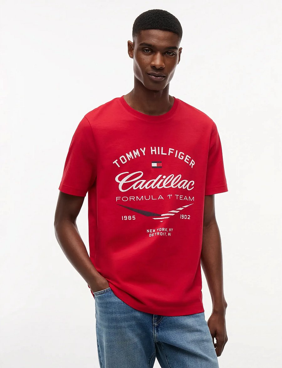 Tommy Hilfiger - TH X CF1 VARSITY GRAPHIC TEE - kurzärmelig - red - 0