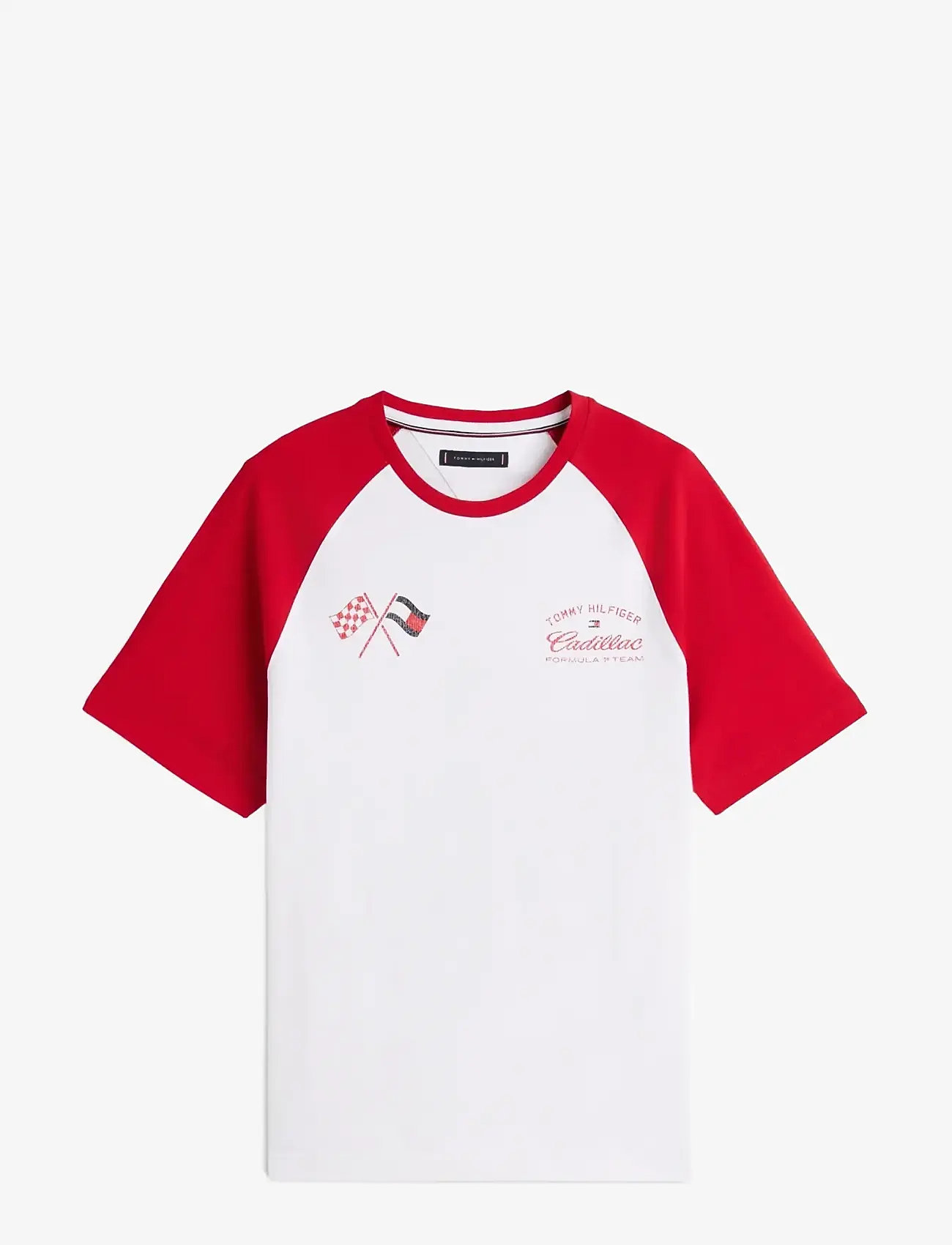 Tommy Hilfiger - TH X CF1 VARSITY RAGLAN TEE - short-sleeved t-shirts - white   red - 1