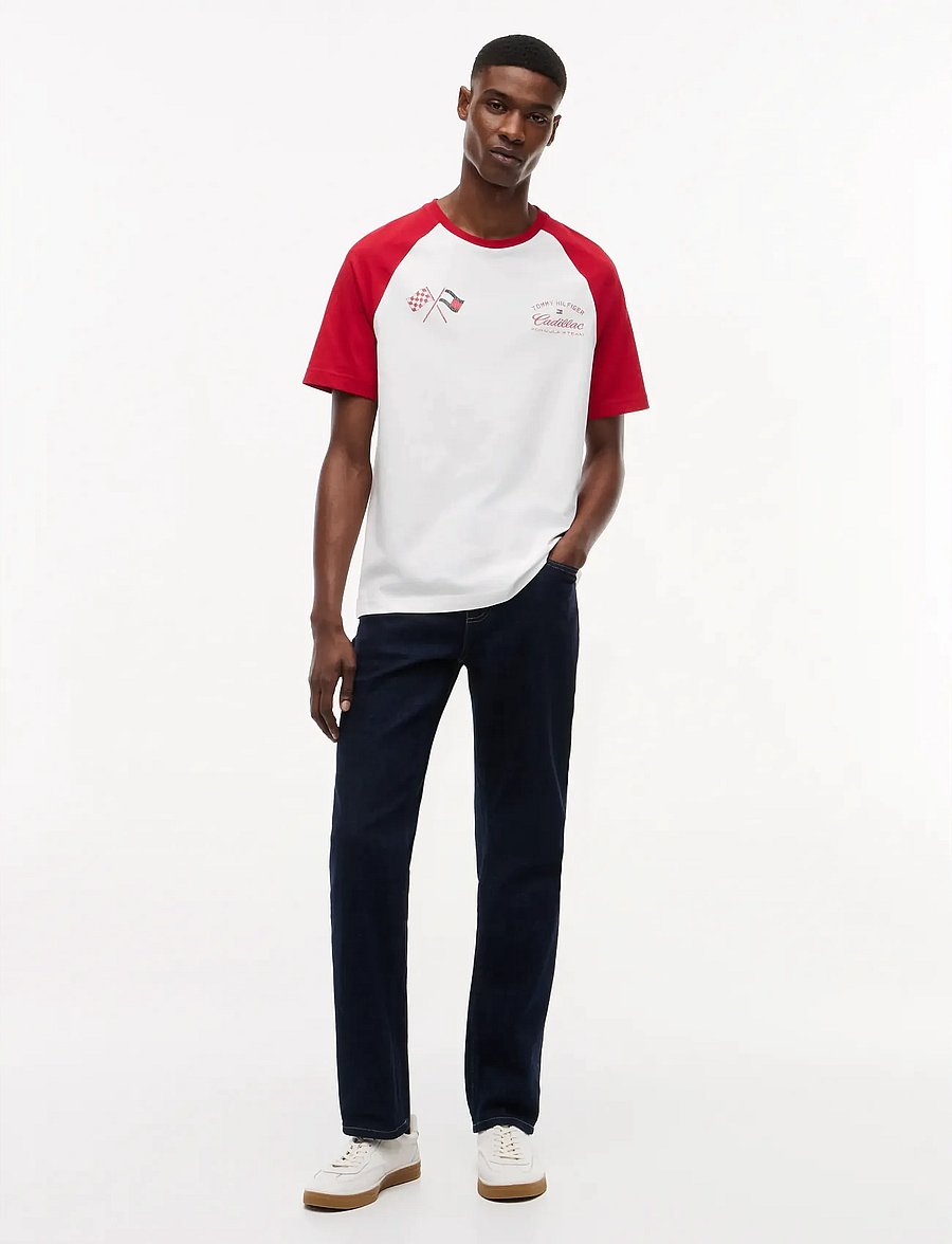 Tommy Hilfiger - TH X CF1 VARSITY RAGLAN TEE - kurzärmelig - white red - 2