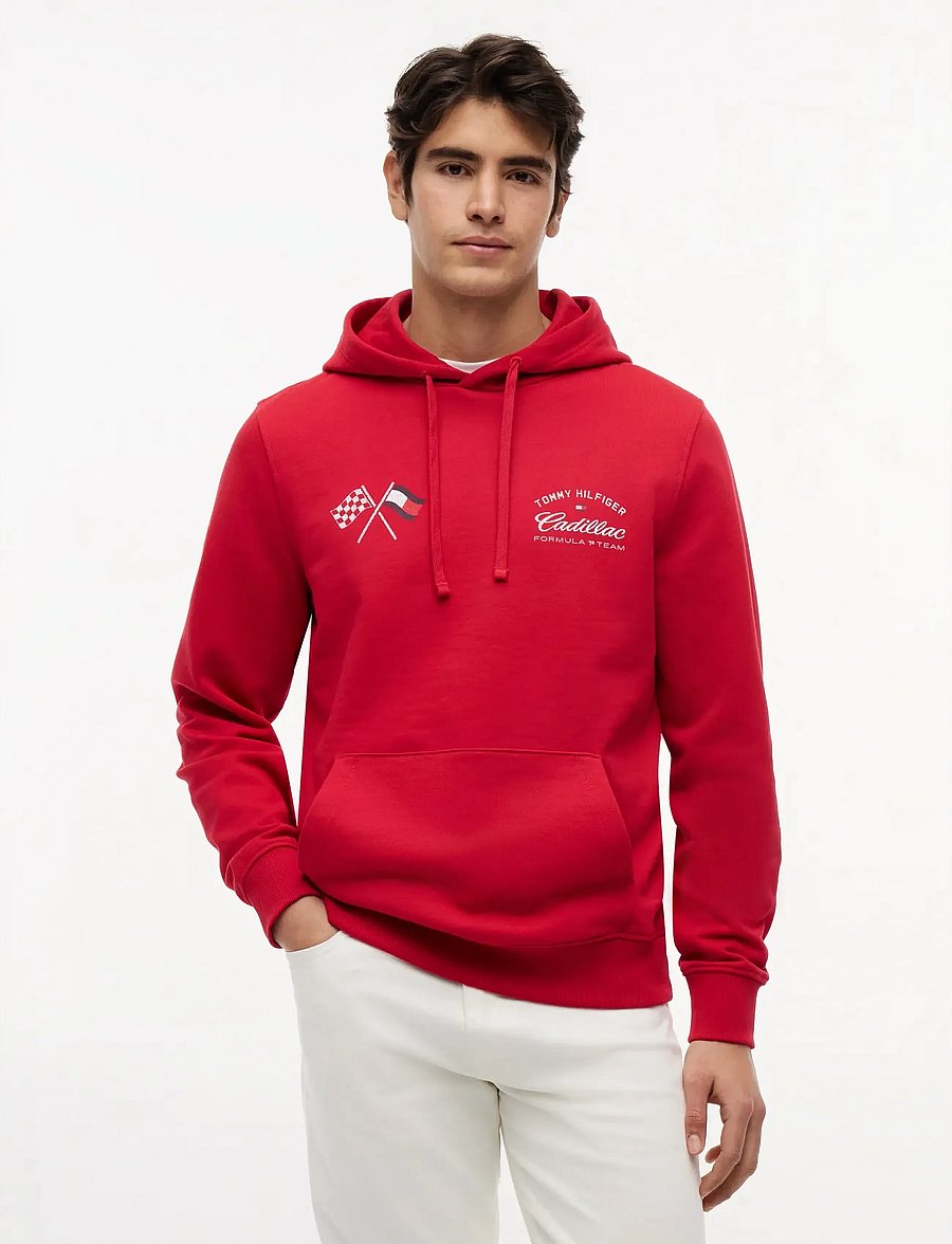 Tommy Hilfiger - TH X CF1 VARSITY GRAPHIC HOODIE - kapuzenpullover - red - 0