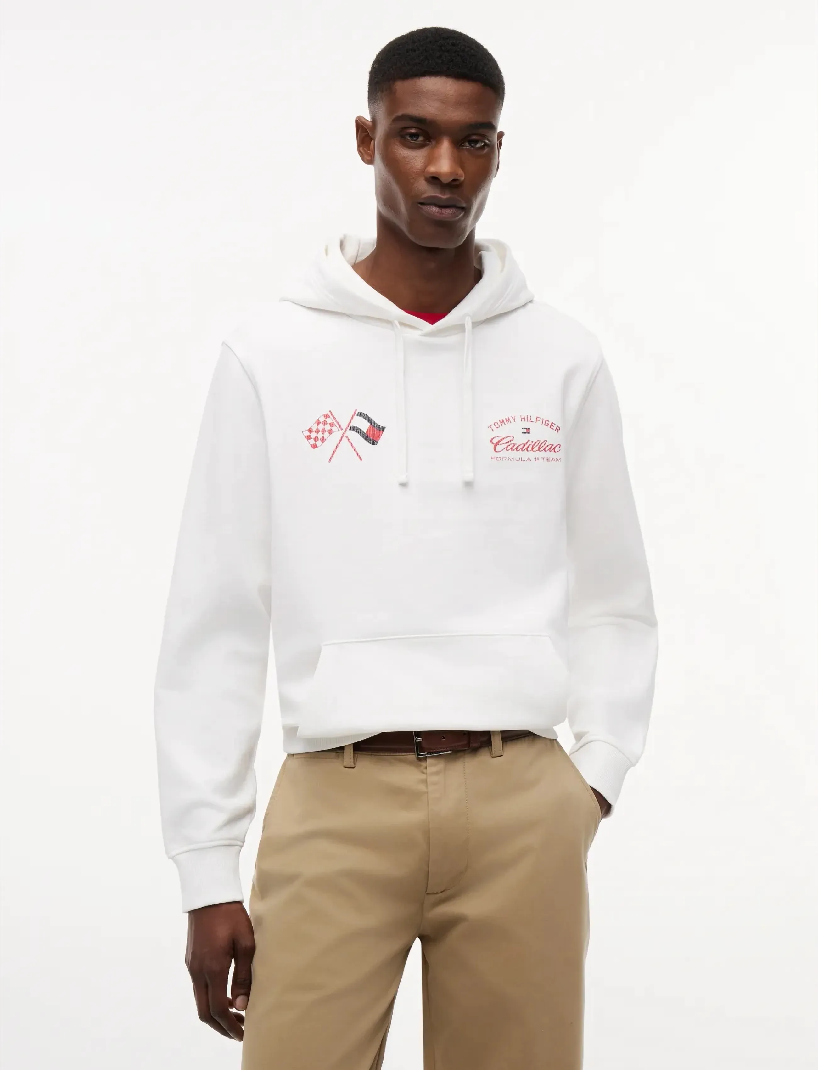 Tommy Hilfiger Th X Cf1 Varsity Graphic Hoodie, M, White, Sweatshirts & Hættetrøjer > Hættetrøjer, Dame