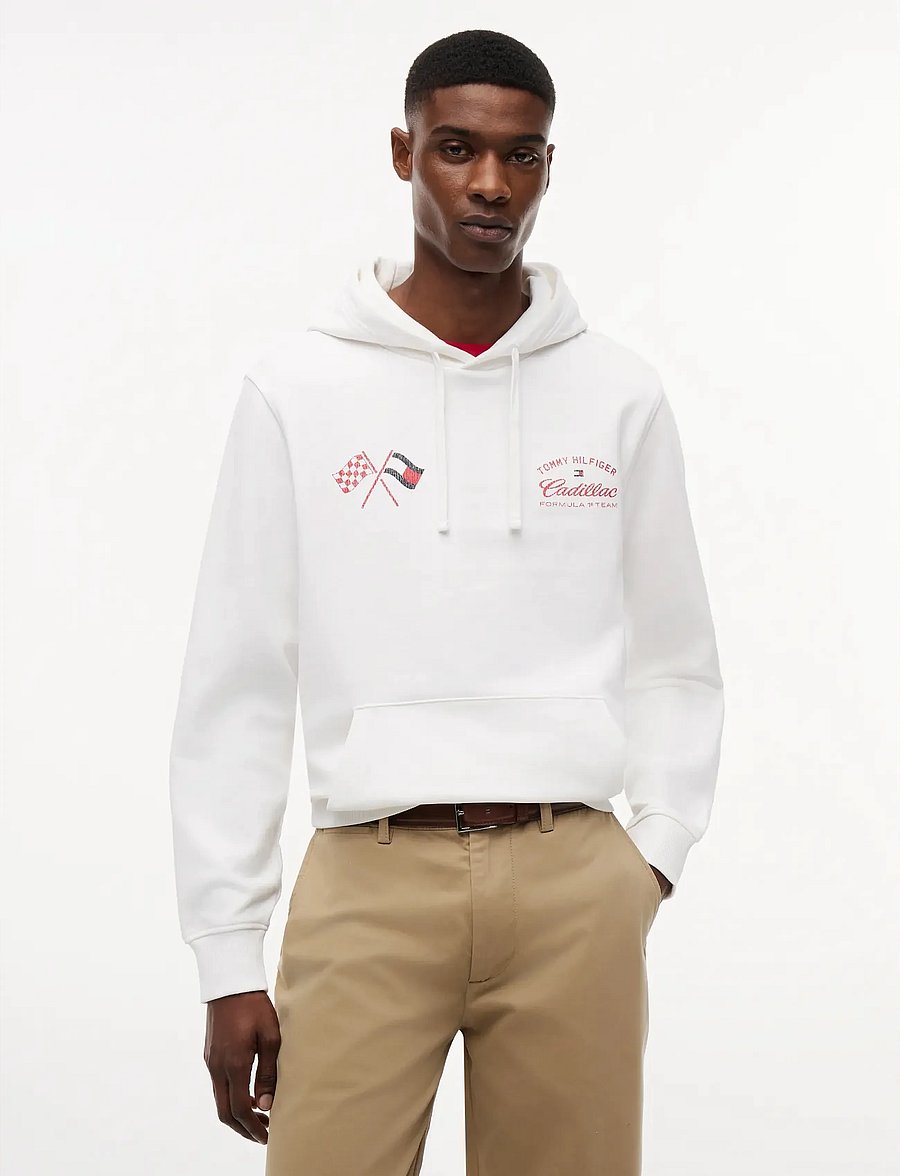 Tommy Hilfiger - TH X CF1 VARSITY GRAPHIC HOODIE - hættetrøjer - white - 0