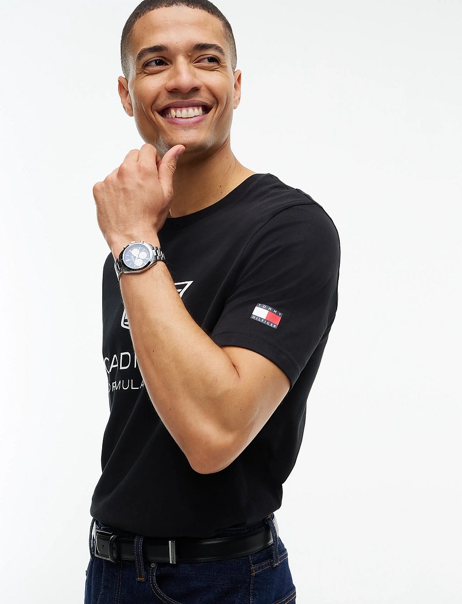 Tommy Hilfiger - TH X CF1 SHIELD TEE - kurzärmelige t-shirts - black - 5