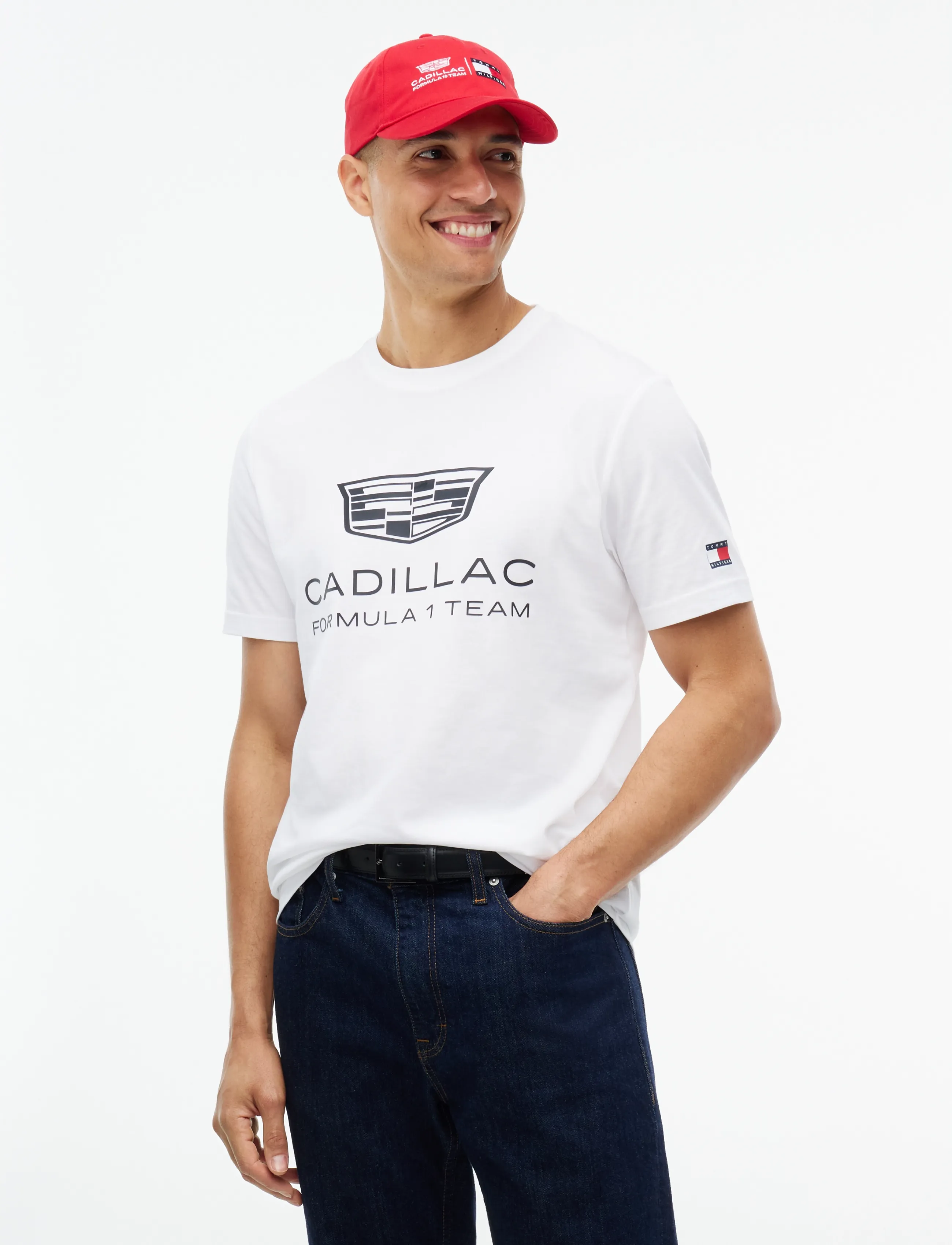 Tommy Hilfiger TH X CF1 SHIELD TEE - Lühikeste varrukatega T-särgid - WHITE / white
