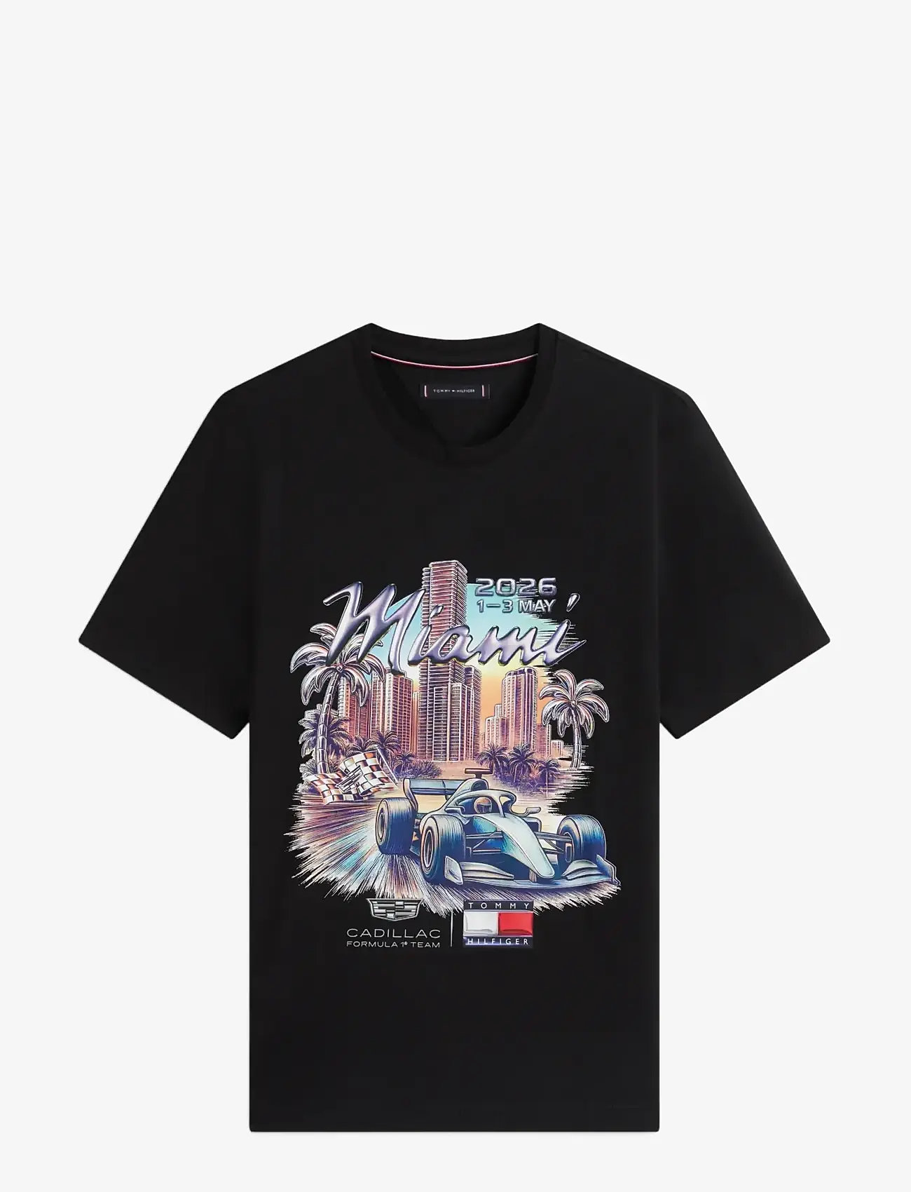 Tommy Hilfiger - TH X CF1 MIAMI GRAPHIC TEE - kortærmede t-shirts - black - 1