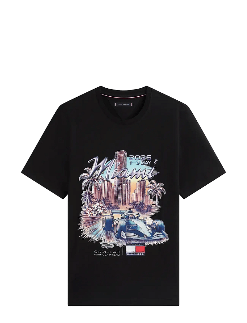 Tommy Hilfiger - TH X CF1 MIAMI GRAPHIC TEE - kortærmede t-shirts - black - 1