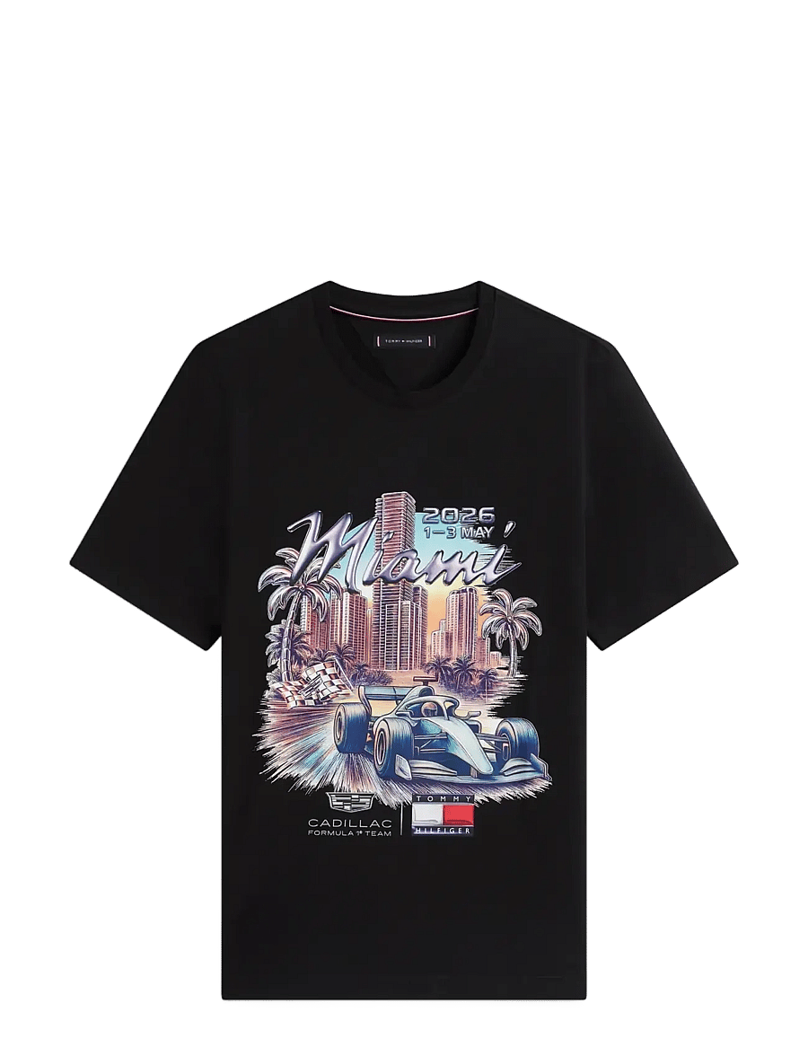 Tommy Hilfiger - TH X CF1 MIAMI GRAPHIC TEE - lyhythihaiset - black - 1