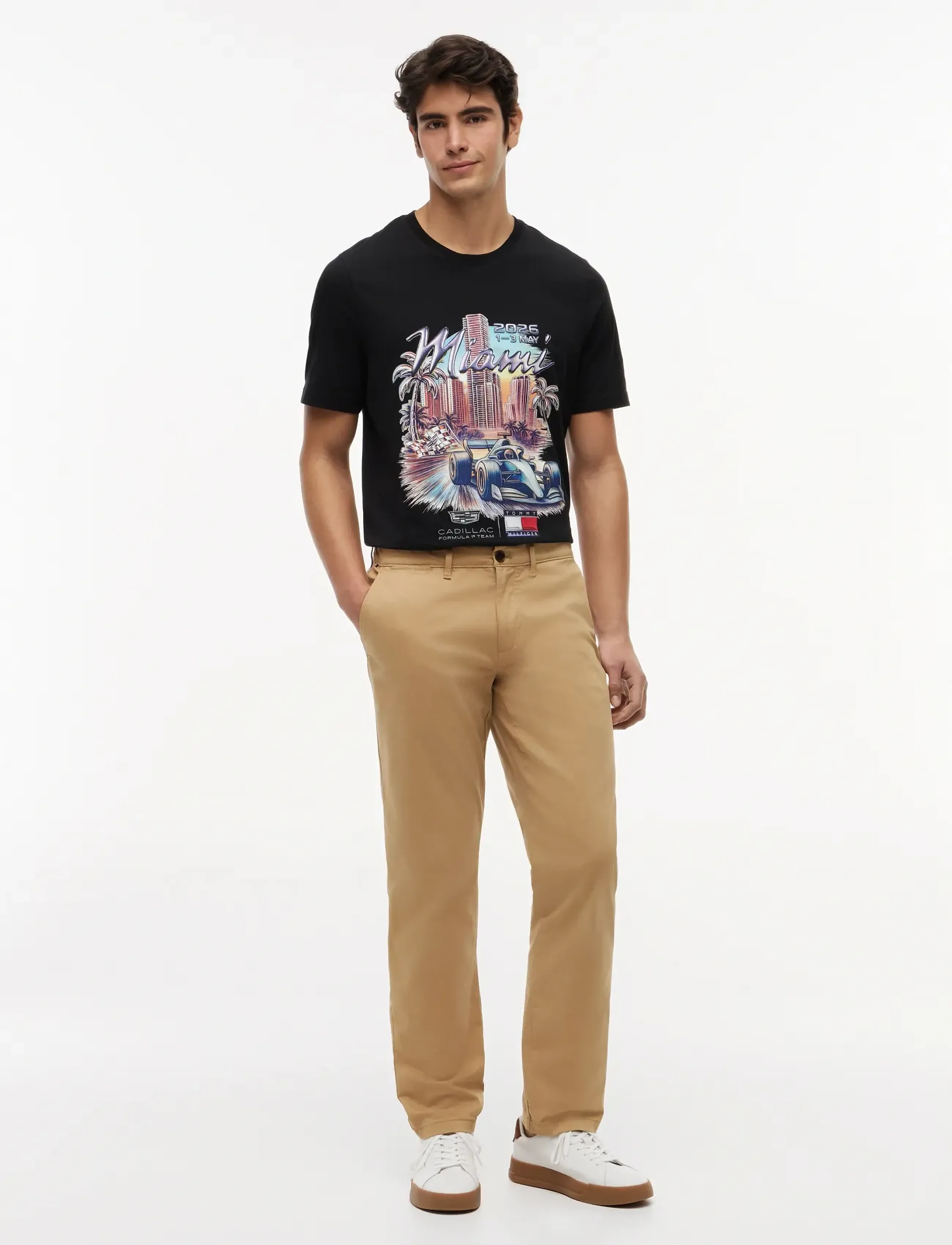 Tommy Hilfiger - TH X CF1 MIAMI GRAPHIC TEE - lyhythihaiset - black - 5