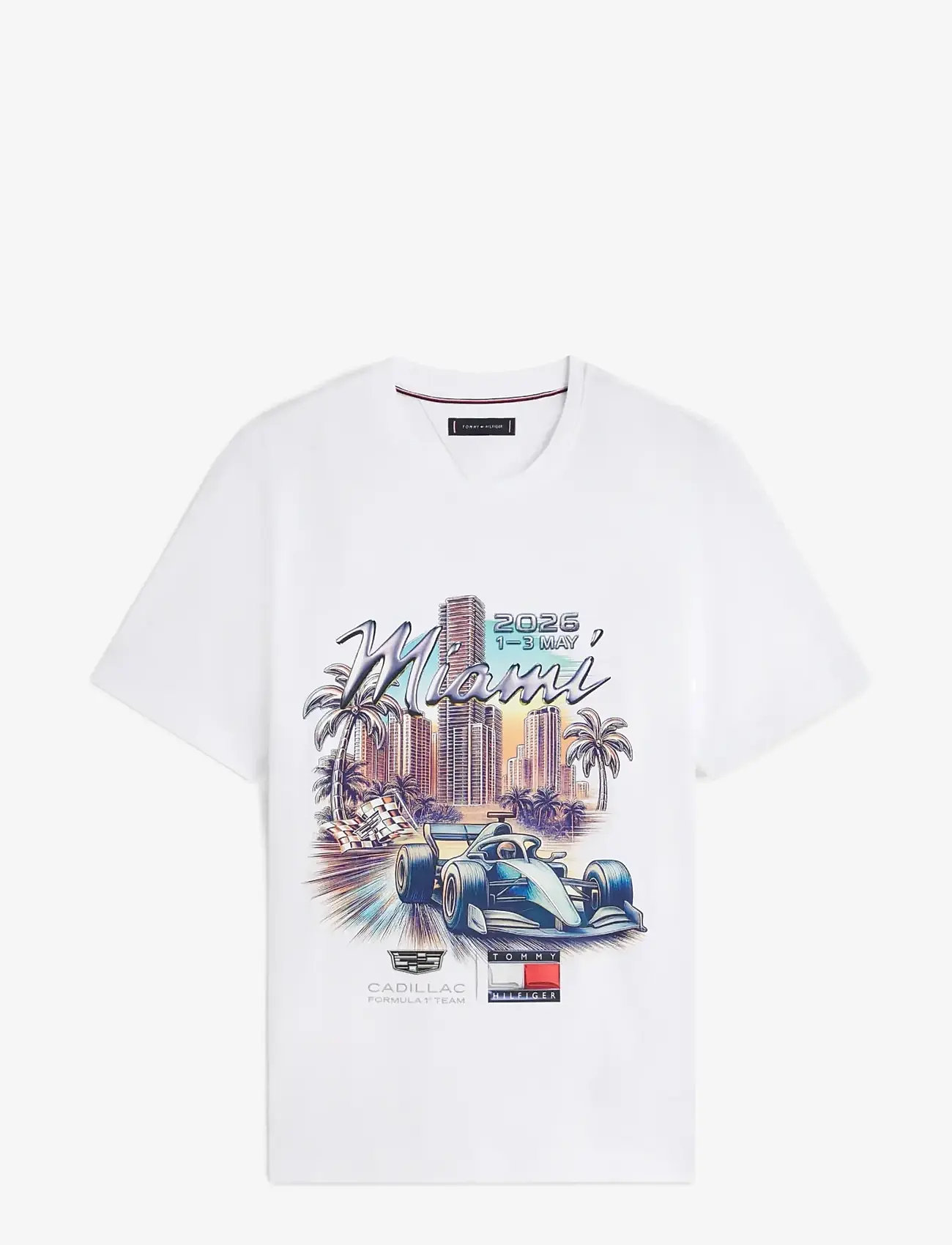 Tommy Hilfiger - TH X CF1 MIAMI GRAPHIC TEE - kurzärmelig - white - 1