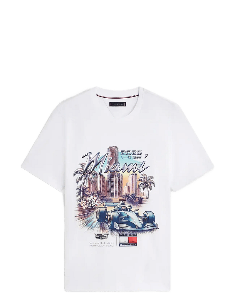 Tommy Hilfiger - TH X CF1 MIAMI GRAPHIC TEE - kurzärmelig - white - 1