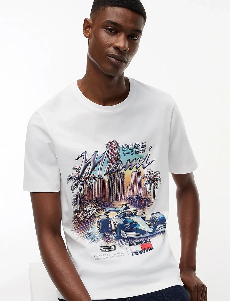 Tommy Hilfiger - TH X CF1 MIAMI GRAPHIC TEE - kurzärmelig - white - 0