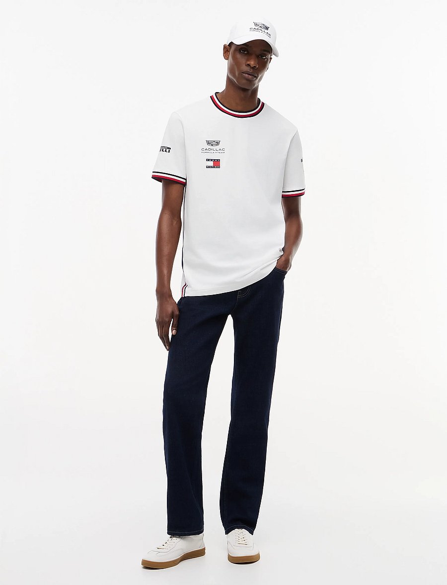 Tommy Hilfiger - TH X CF1 DRIVERS 77 TEE - short-sleeved t-shirts - white - 3