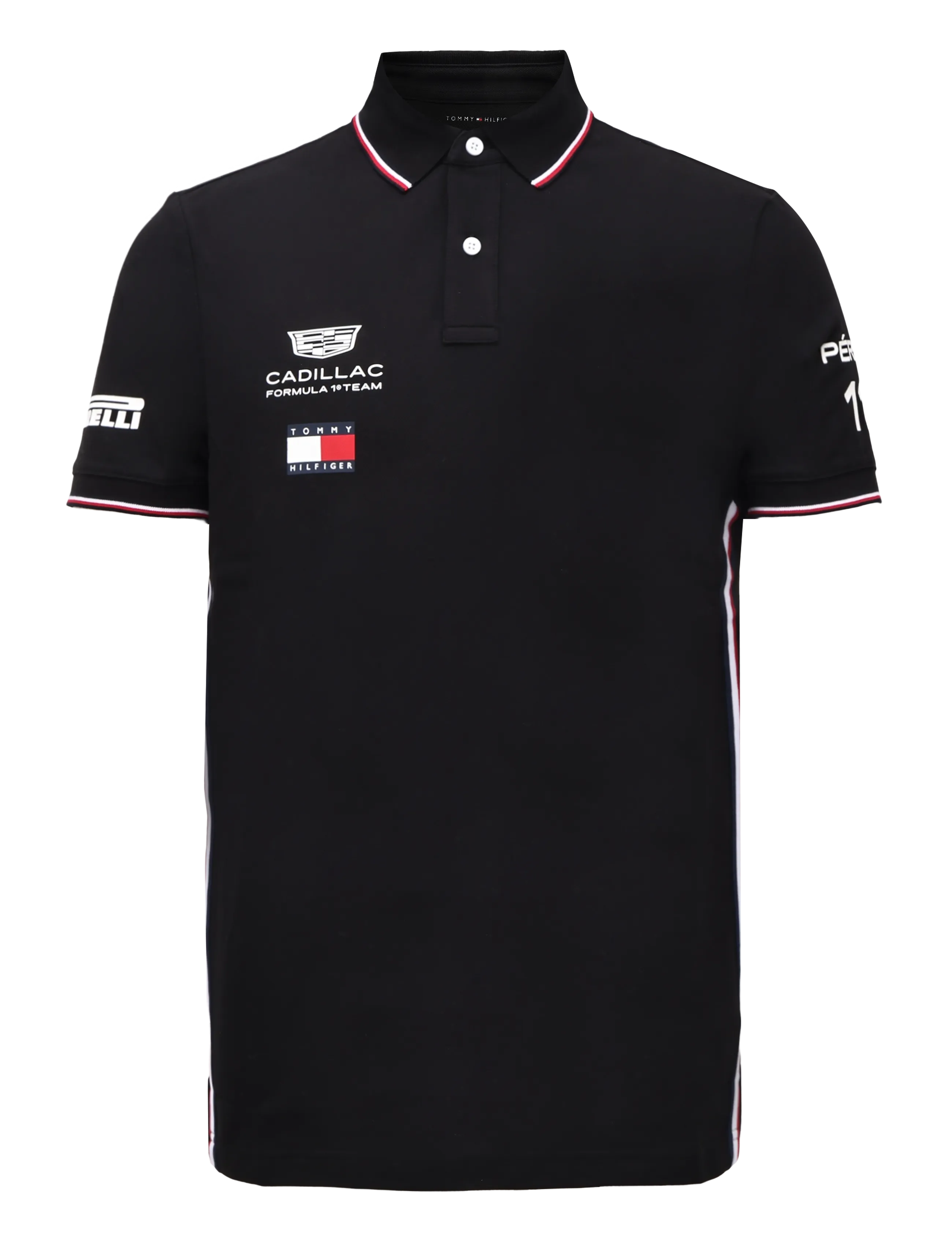 Tommy Hilfiger - TH X CF1 DRIVERS 11 POLO - toppar & t-shirts - black - 1