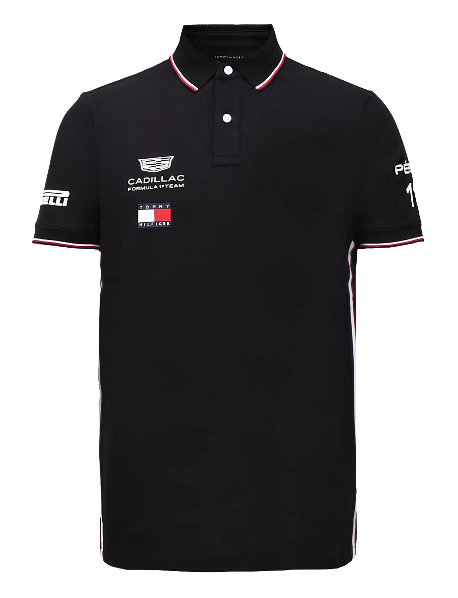 Tommy Hilfiger - TH X CF1 DRIVERS 11 POLO - toppar & t-shirts - black - 1