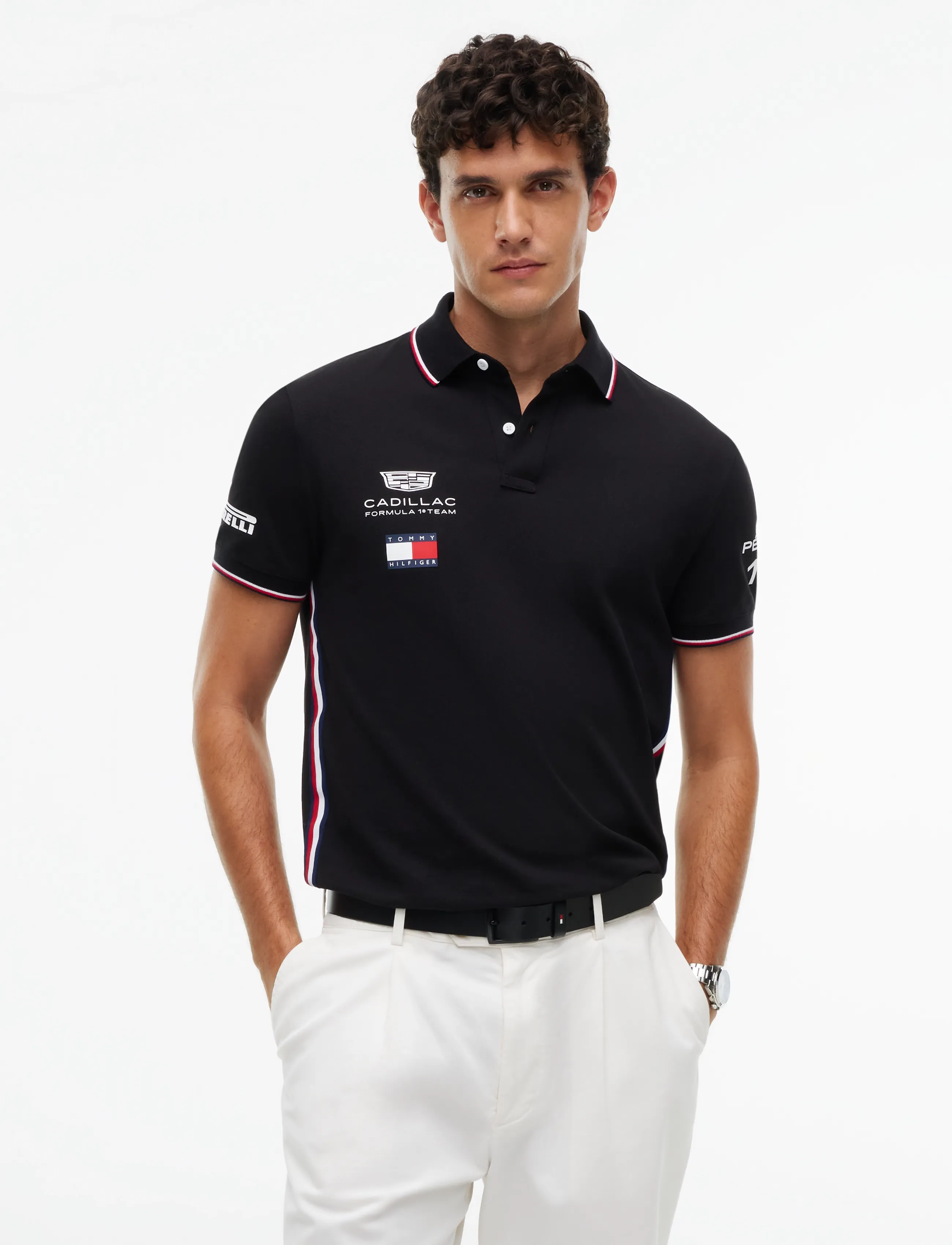 Tommy Hilfiger TH X CF1 DRIVERS 11 POLO - Inspiration - BLACK / black