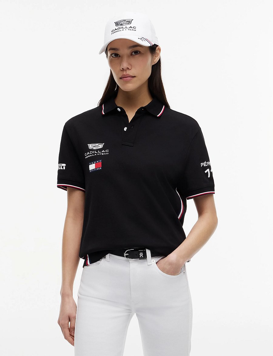 Tommy Hilfiger - TH X CF1 DRIVERS 11 POLO - toppar & t-shirts - black - 3