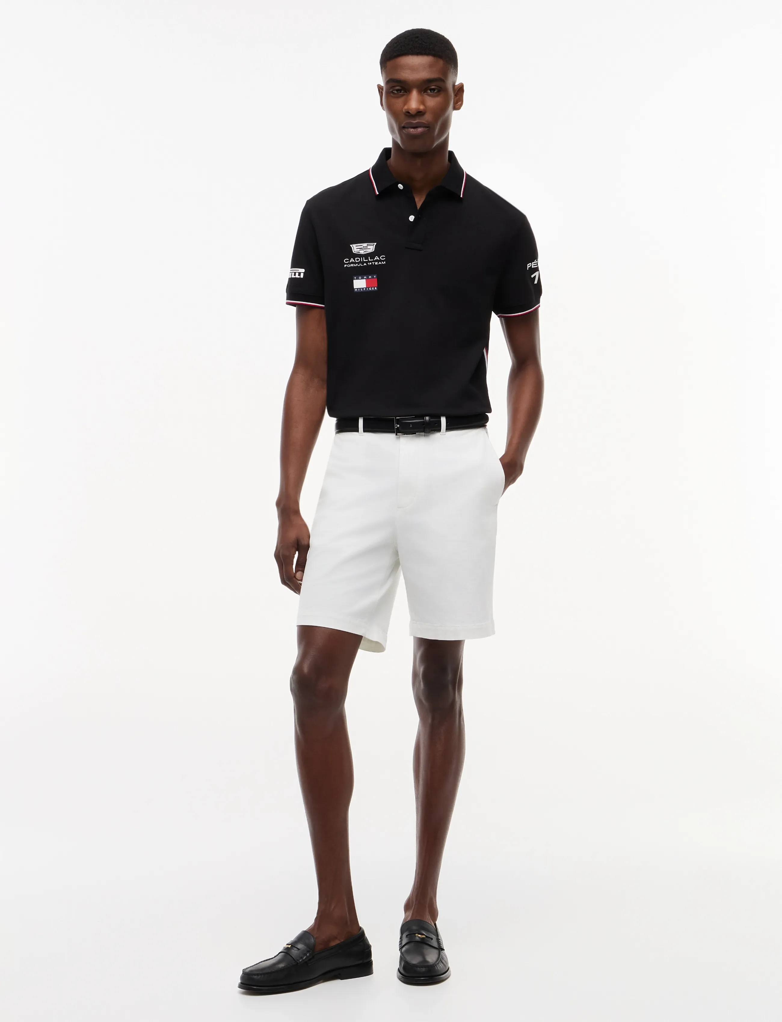 Tommy Hilfiger - TH X CF1 DRIVERS 11 POLO - toppar & t-shirts - black - 5