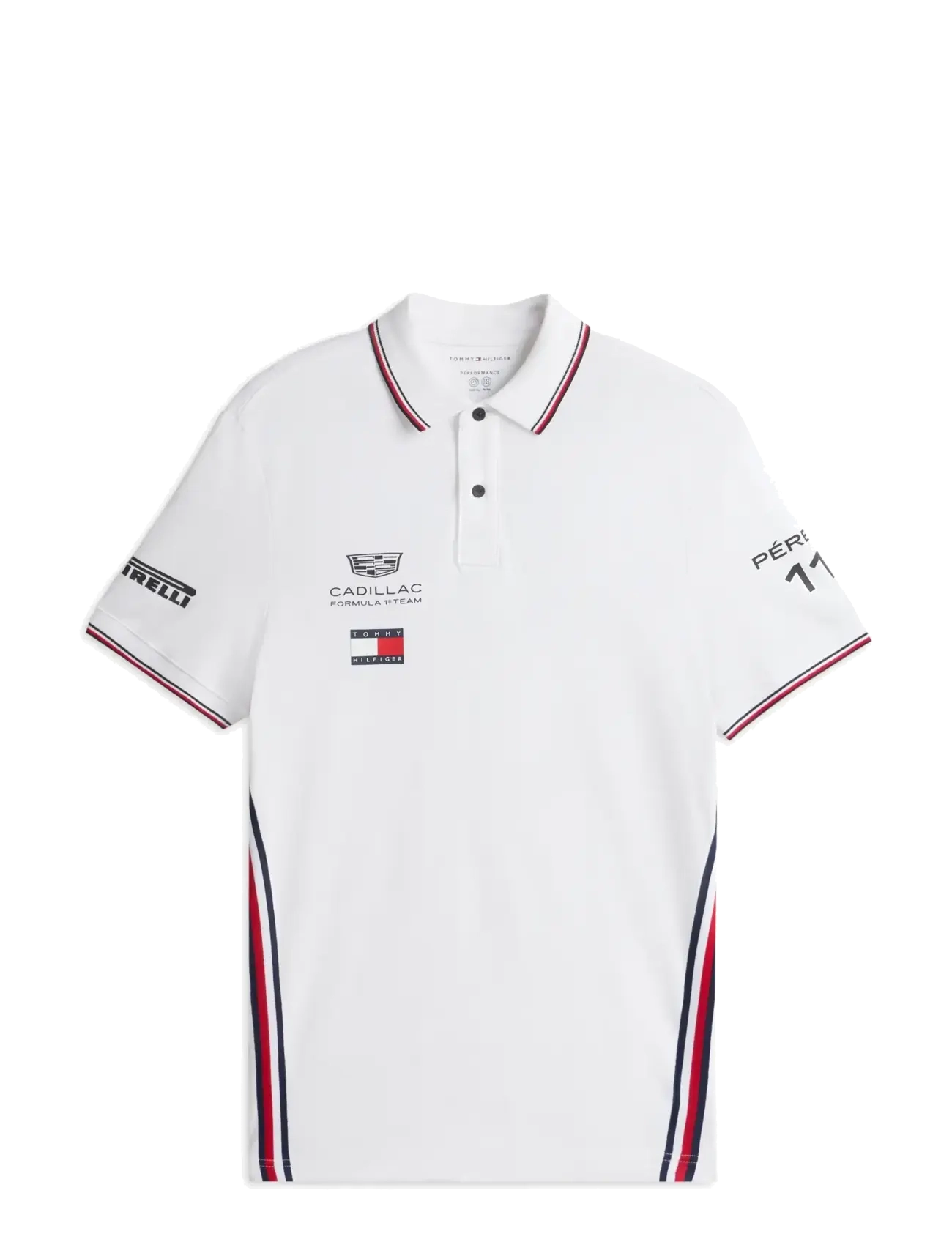 Tommy Hilfiger TH X CF1 DRIVERS 11 POLO - Kleidung - WHITE / white