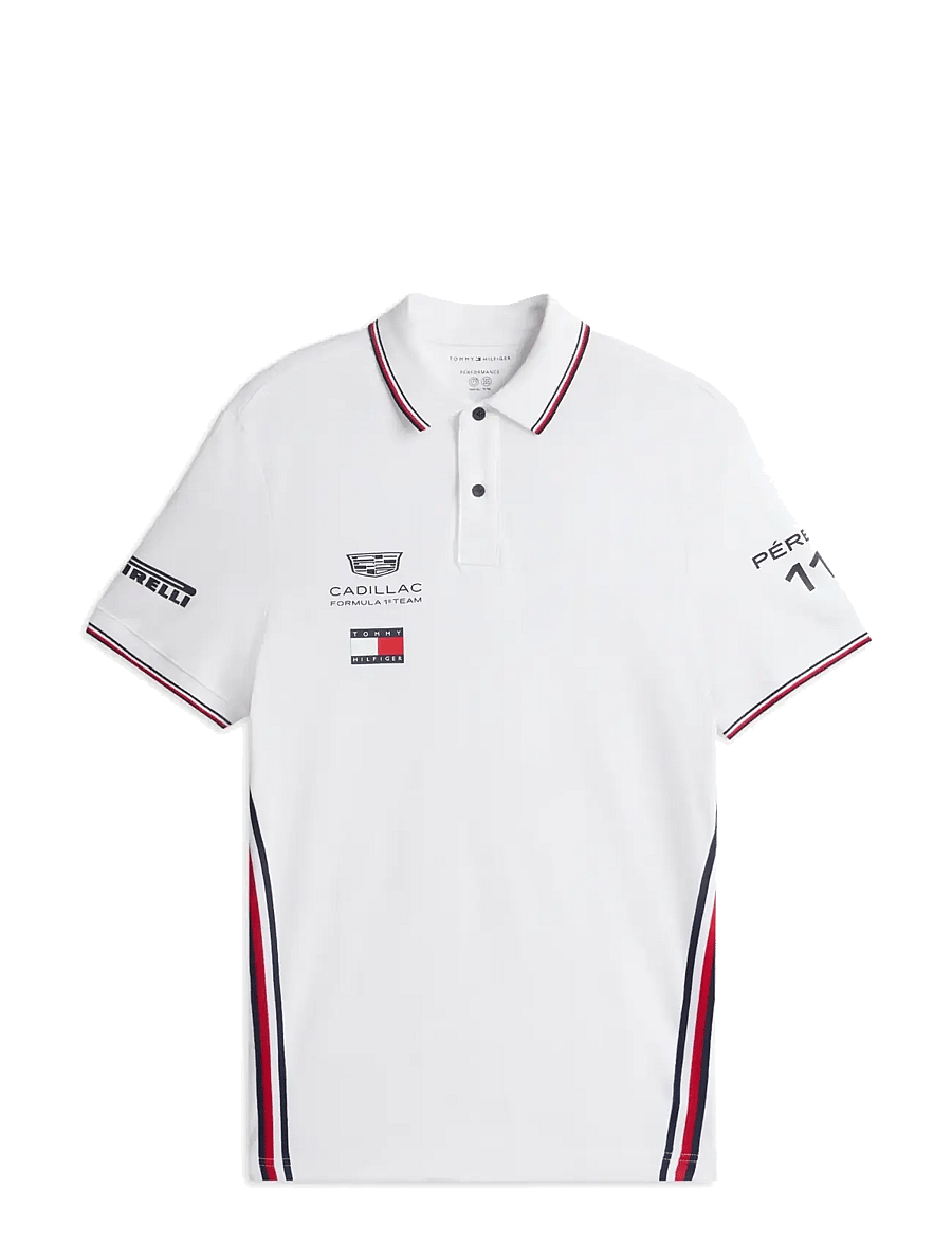 Tommy Hilfiger - TH X CF1 DRIVERS 11 POLO - toppar & t-shirts - white - 1