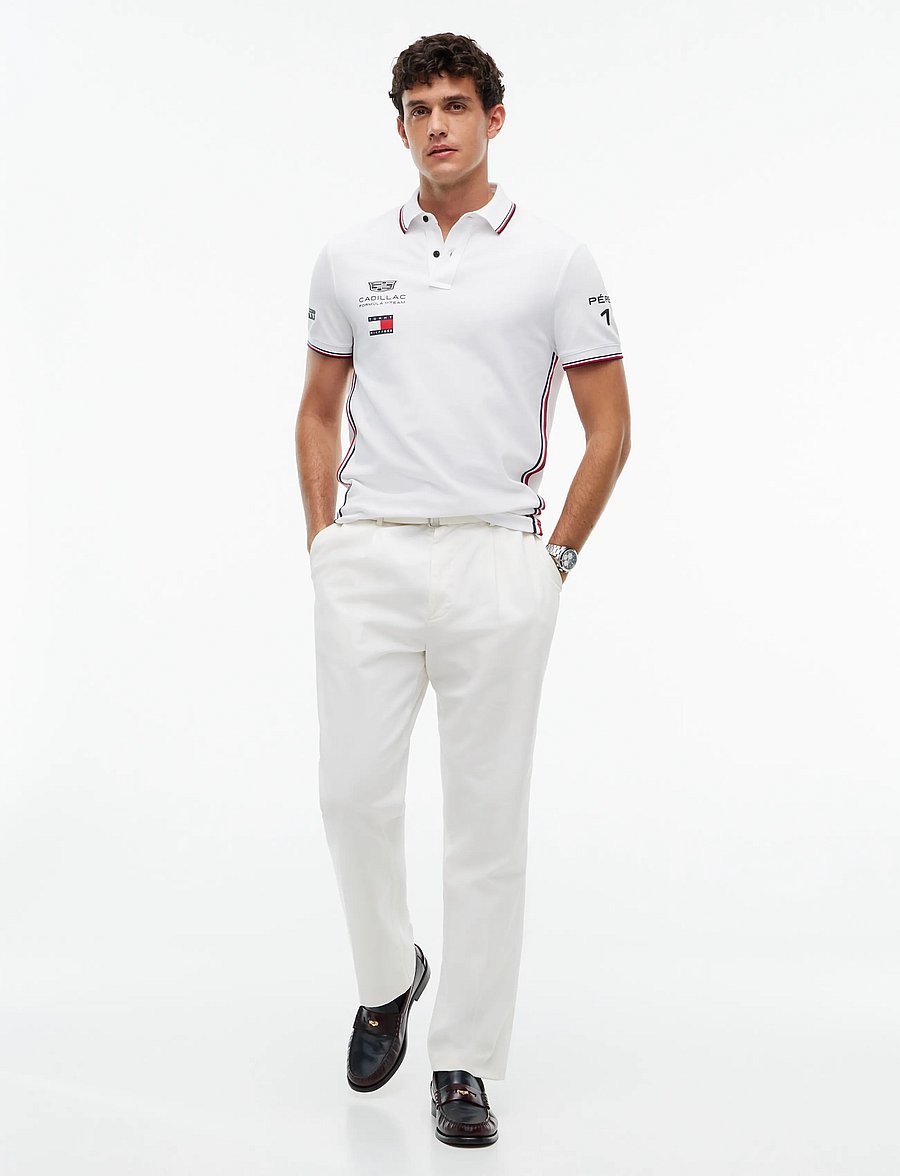 Tommy Hilfiger - TH X CF1 DRIVERS 11 POLO - toppar & t-shirts - white - 2