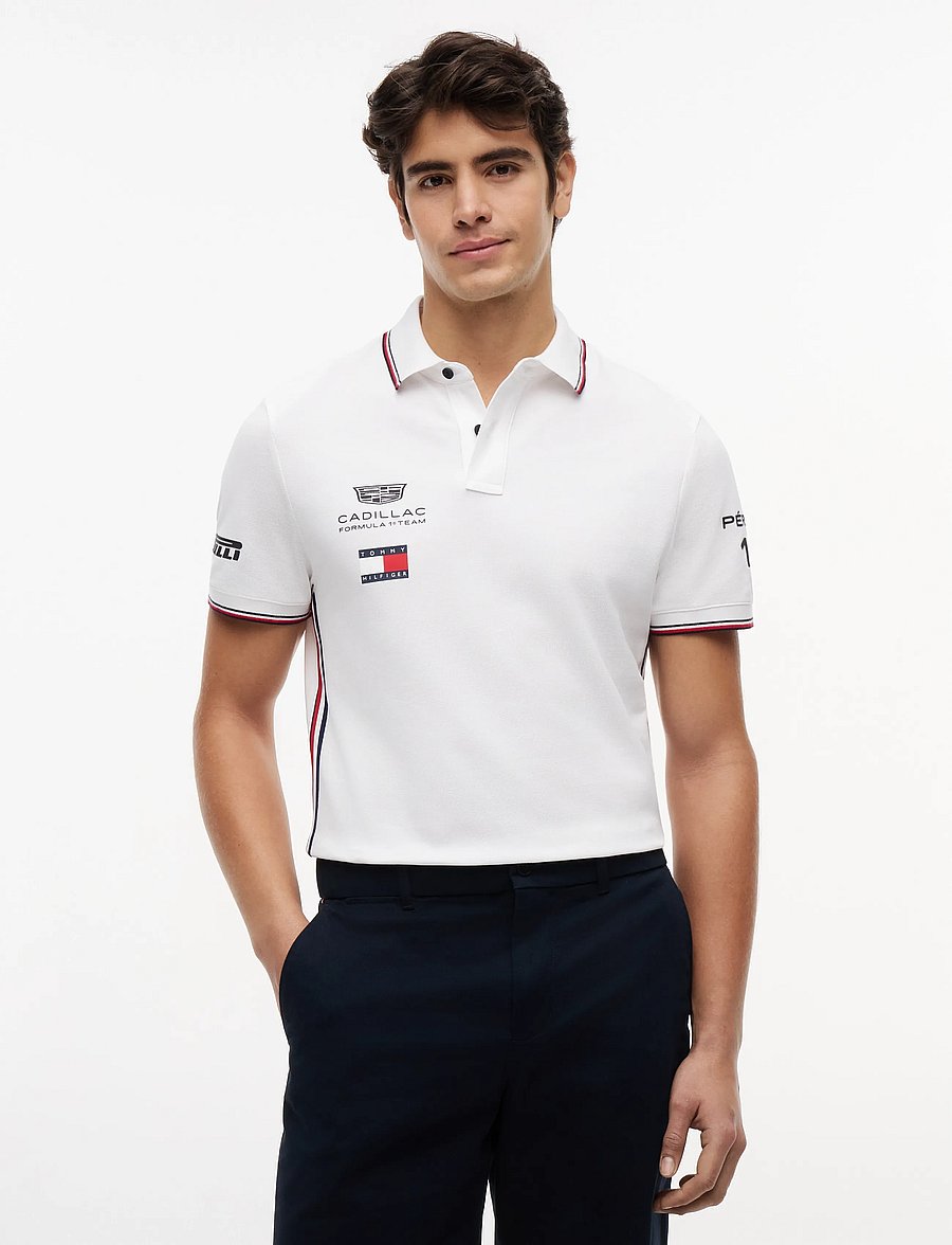 Tommy Hilfiger - TH X CF1 DRIVERS 11 POLO - toppar & t-shirts - white - 3