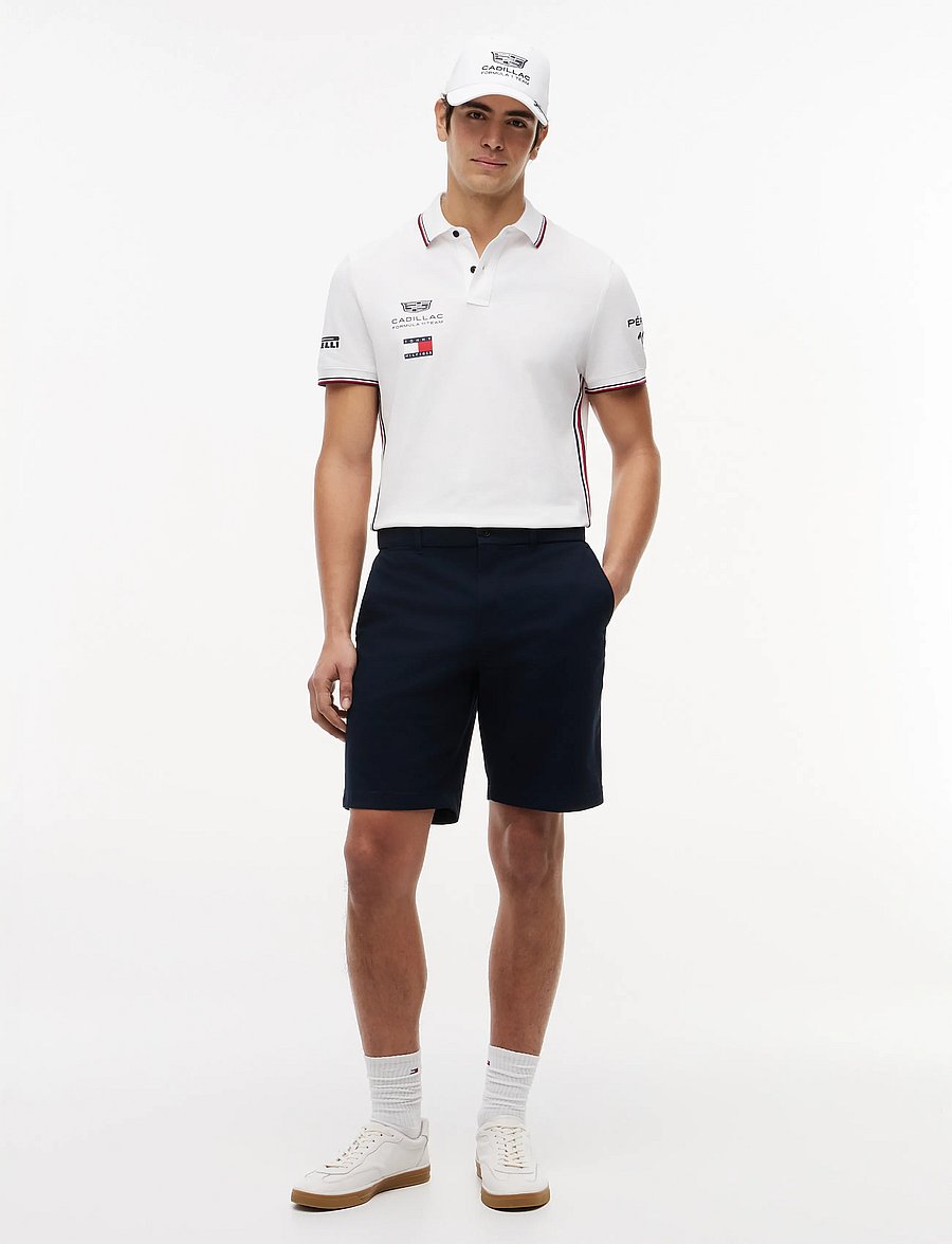 Tommy Hilfiger - TH X CF1 DRIVERS 11 POLO - toppar & t-shirts - white - 4