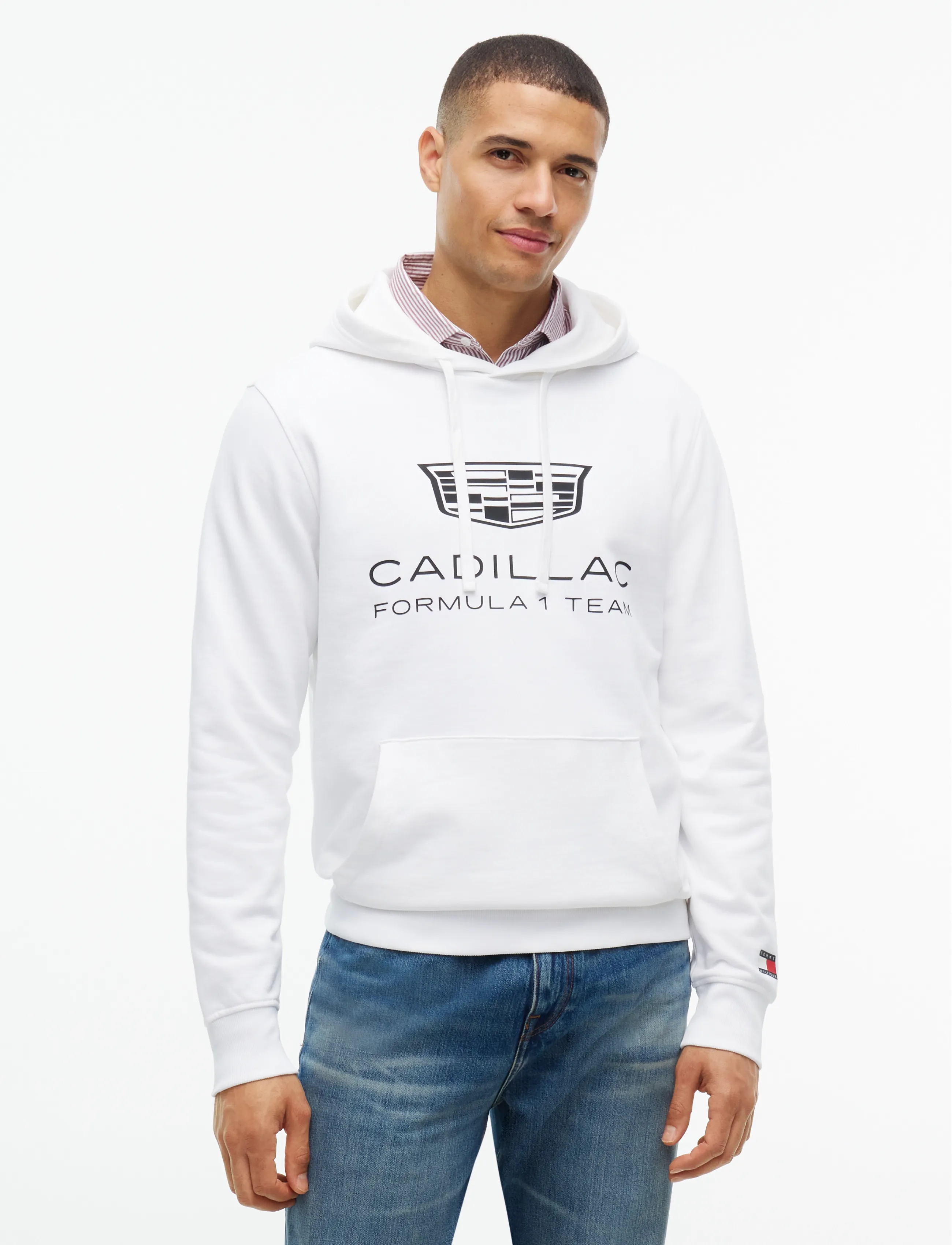 Tommy Hilfiger TH X CF1 SHIELD HOODIE - Kläder - WHITE / white