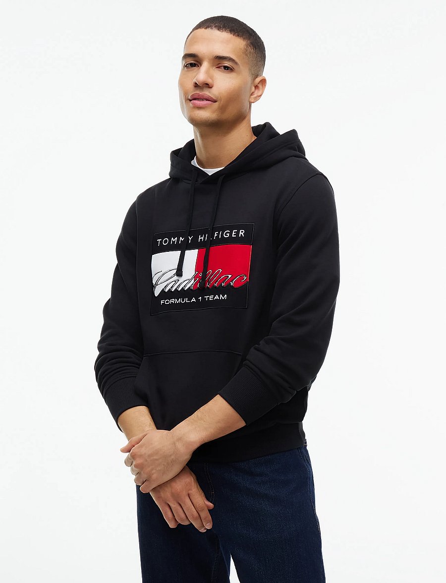 Tommy Hilfiger - TH X CF1 GRAPHIC FLAG HOODIE - hoodies - black - 0