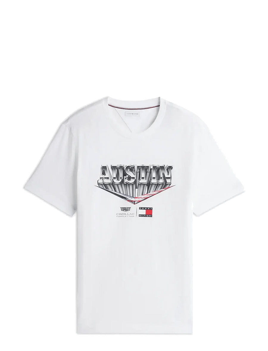 Tommy Hilfiger - TH X CF1 AUSTIN TEE - kortärmade t-shirts - white - 1