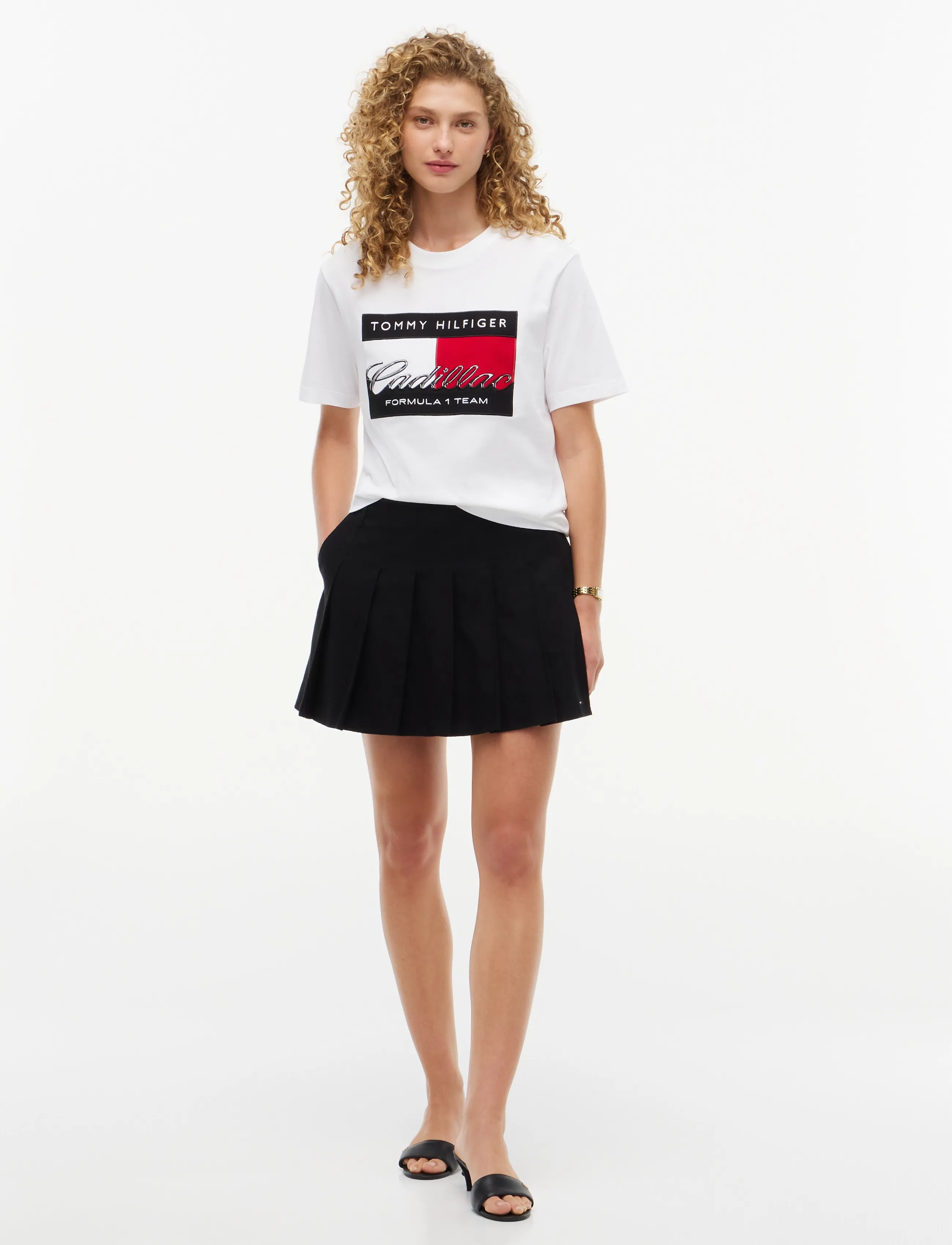 Tommy Hilfiger TH X CF1 GRAPHIC FLAG TEE - Kläder - WHITE / white