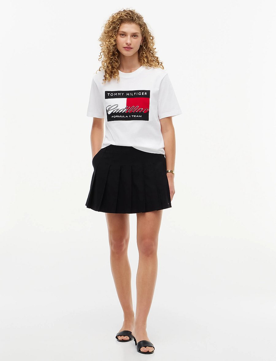 Tommy Hilfiger - TH X CF1 GRAPHIC FLAG TEE - kurzärmelige t-shirts - white - 0