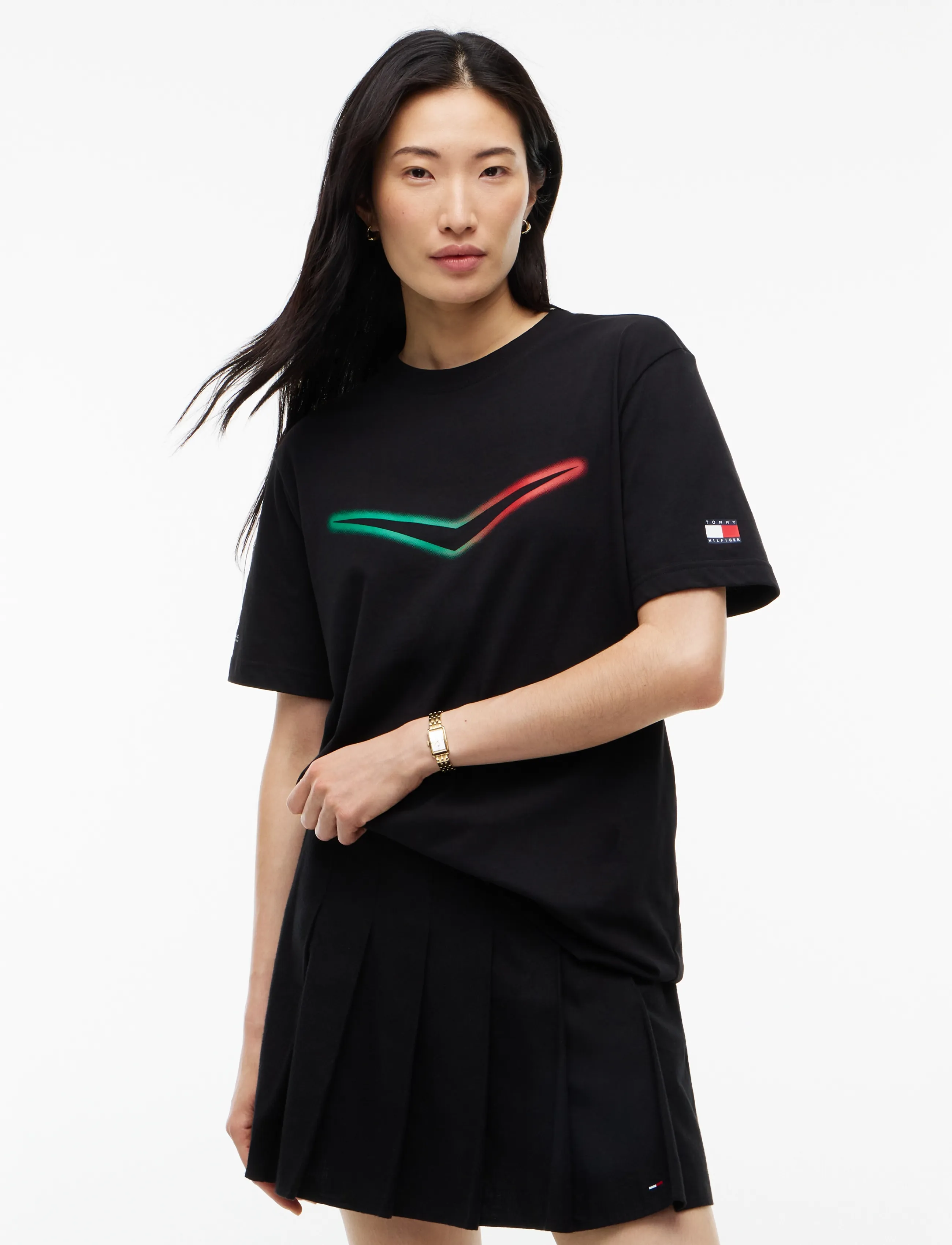 Tommy Hilfiger - TH X CF1 MEXICO TEE - kurzärmelige t-shirts - black - 3