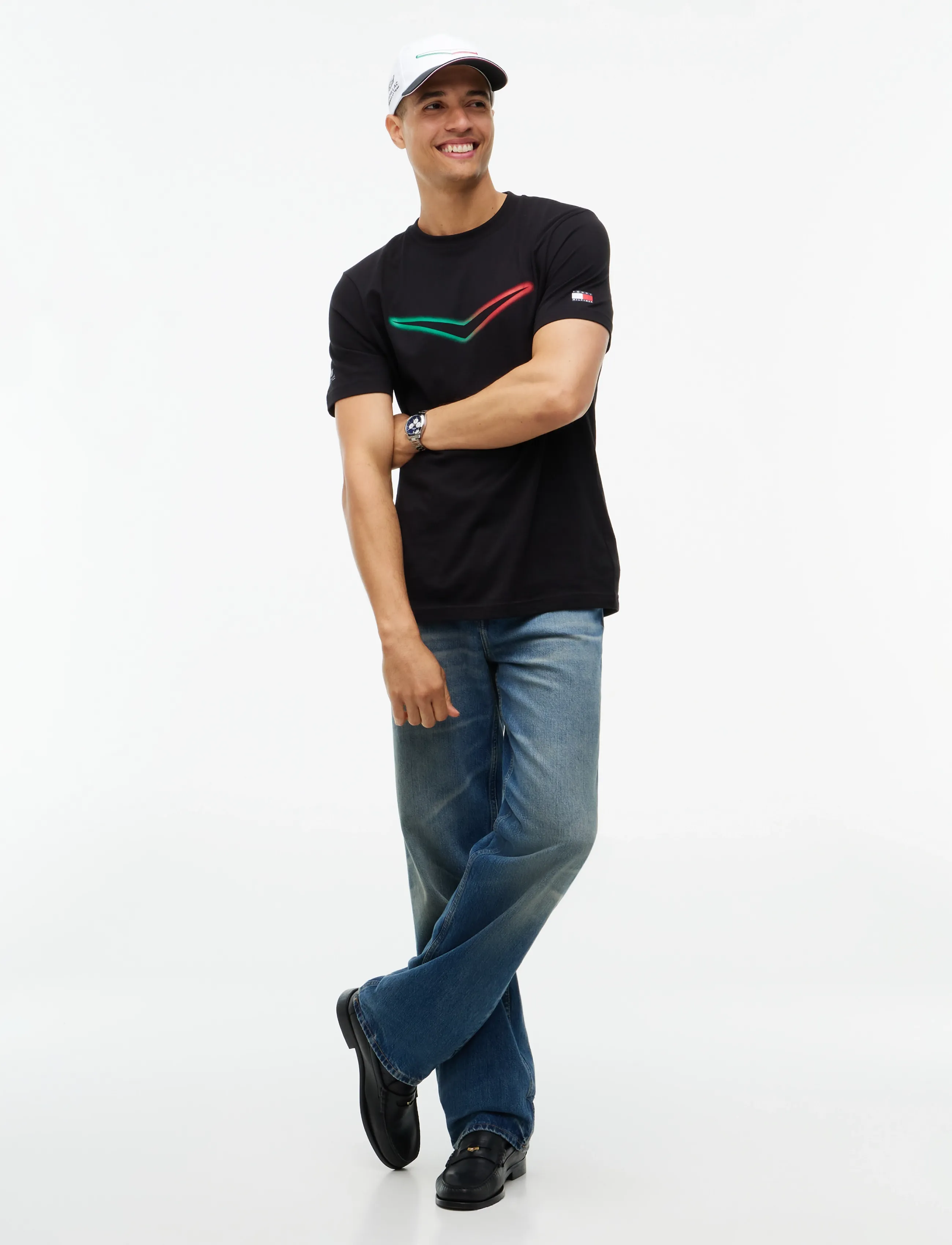 Tommy Hilfiger - TH X CF1 MEXICO TEE - kurzärmelige t-shirts - black - 5
